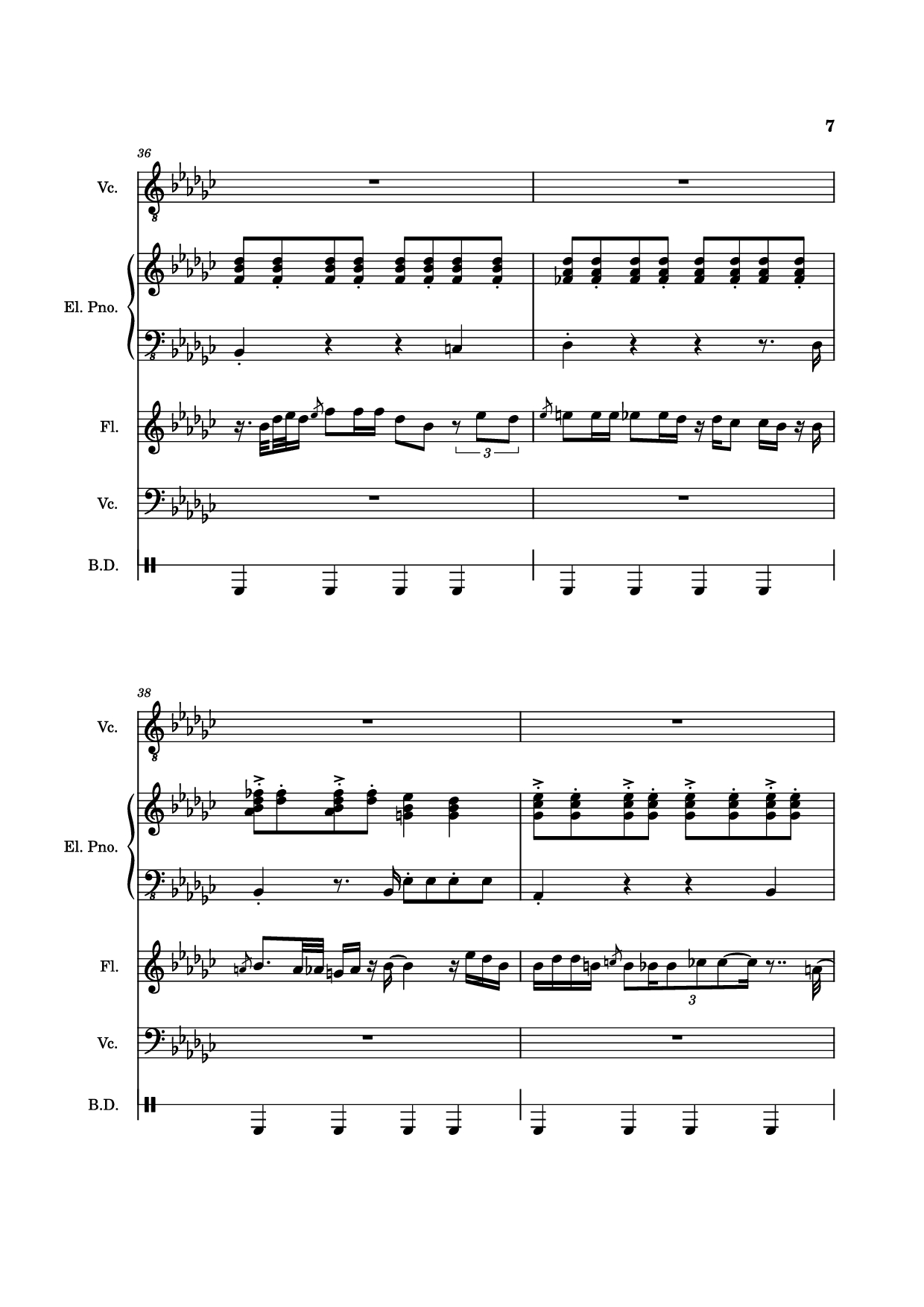 Page 7 of Sheet music PDF Piano Guitar Tab Alone Again, Naturally Piano - Vulfmon (ft. Monica Martin