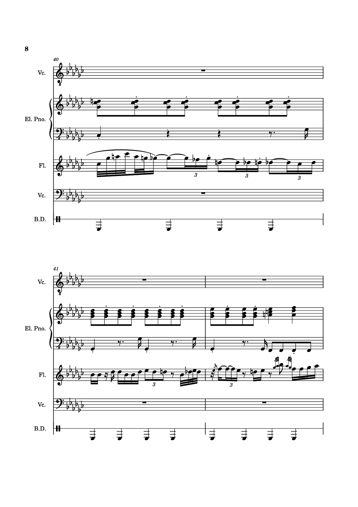 Page 8 of Sheet music PDF Piano Guitar Tab Alone Again, Naturally Piano - Vulfmon (ft. Monica Martin