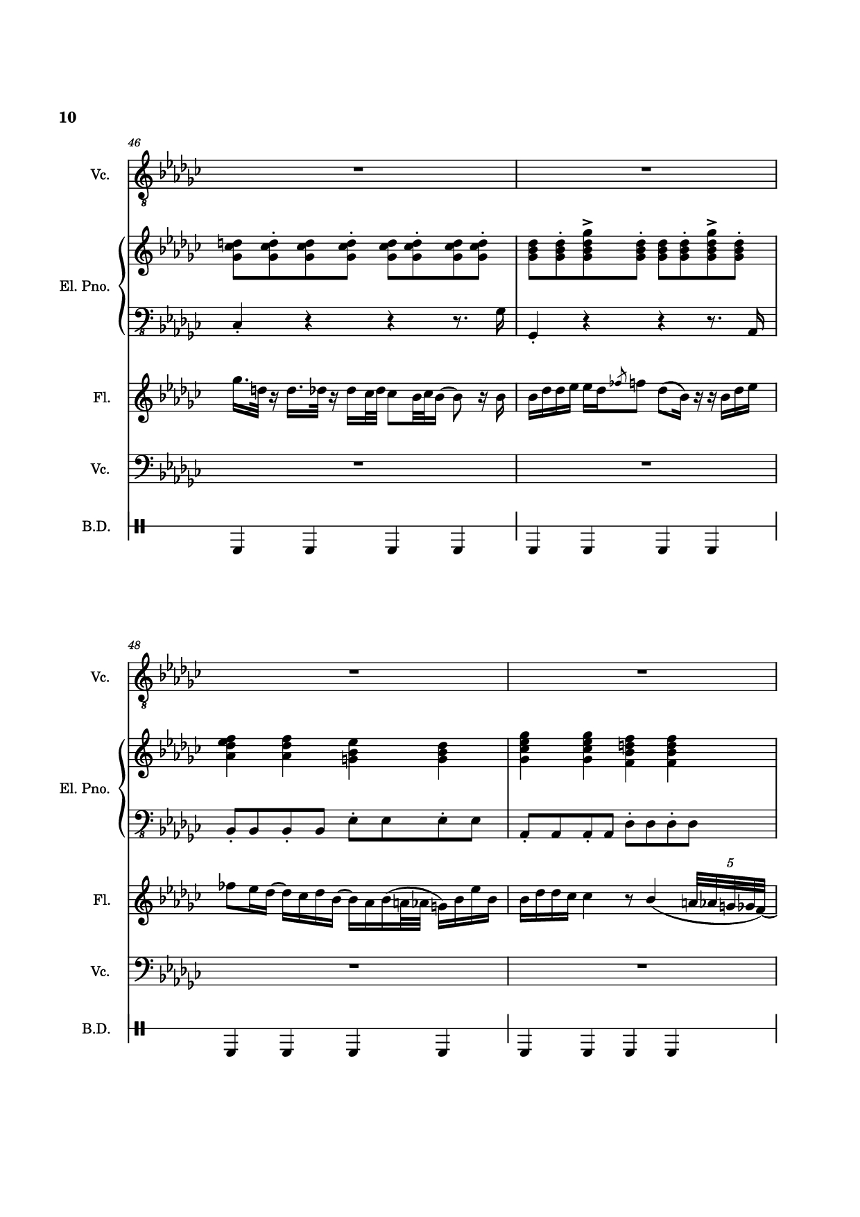 Page 10 of Sheet music PDF Piano Guitar Tab Alone Again, Naturally Piano - Vulfmon (ft. Monica Martin
