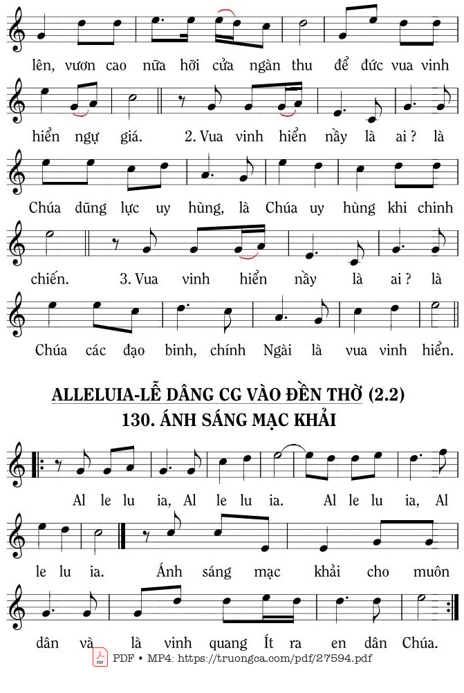 Chính Ngài là Đức Vua vinh hiển là Đức Vua vinh hiển, Trang 2