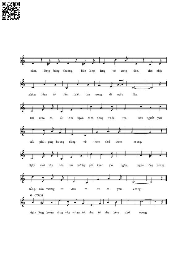 Page 2 of Sheet music PDF Bài luân vũ mùa đông - Lê Vân Tú
