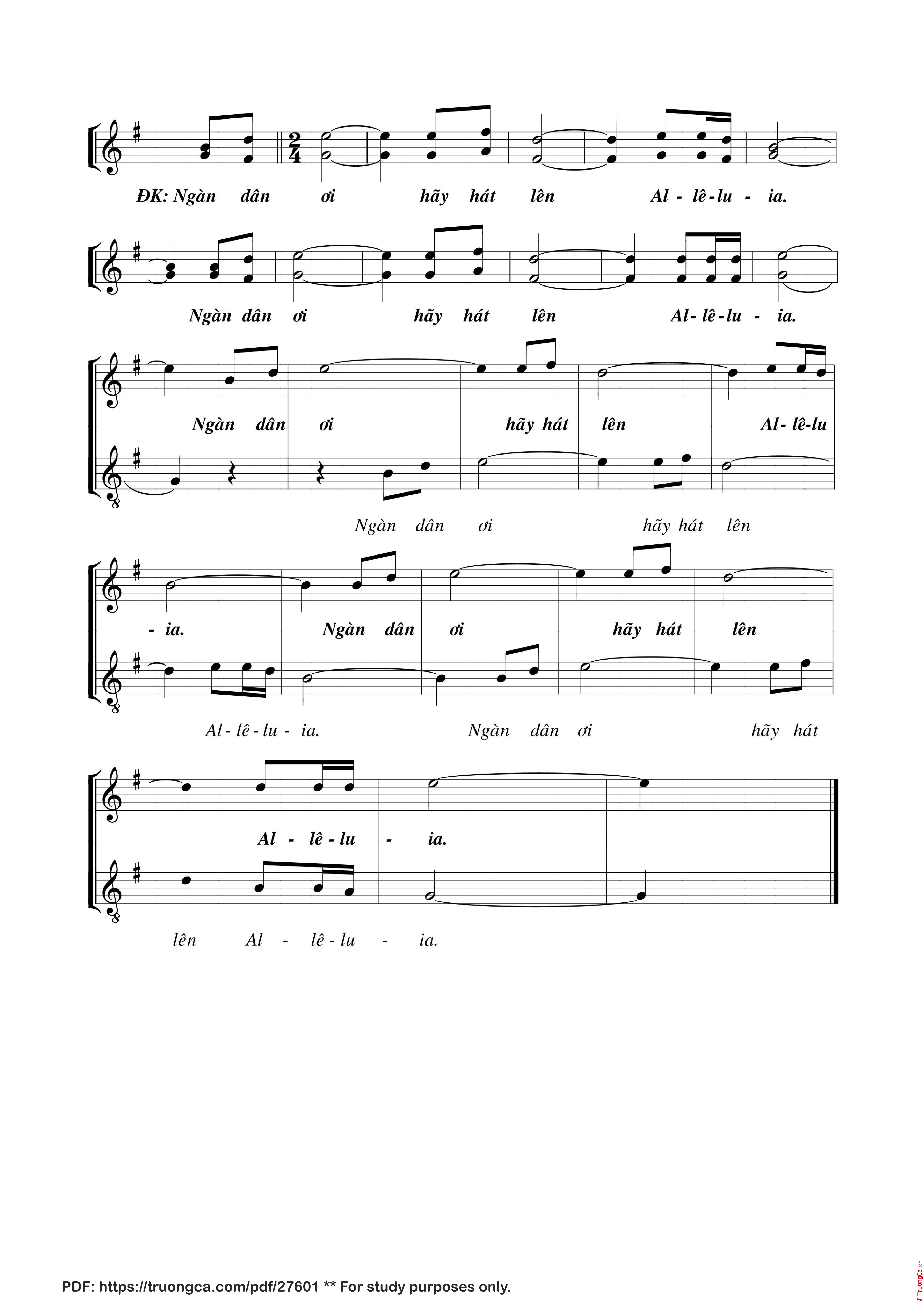 Page 2 of Sheet music PDF Hãy cất tiếng hát - NGỌC LINH