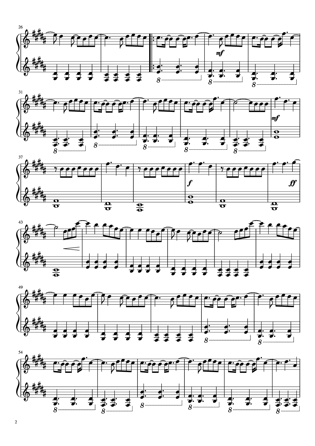 Page 2 of Sheet music PDF Piano Payphone (Without Rap) Piano - Maroon 5
