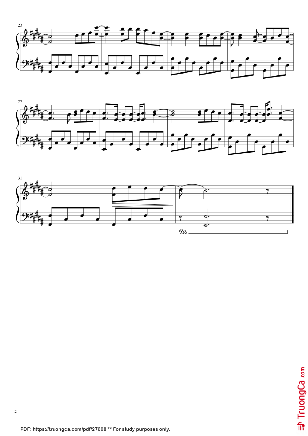 Page 2 of Sheet music PDF Piano Payphone Piano - Undefined