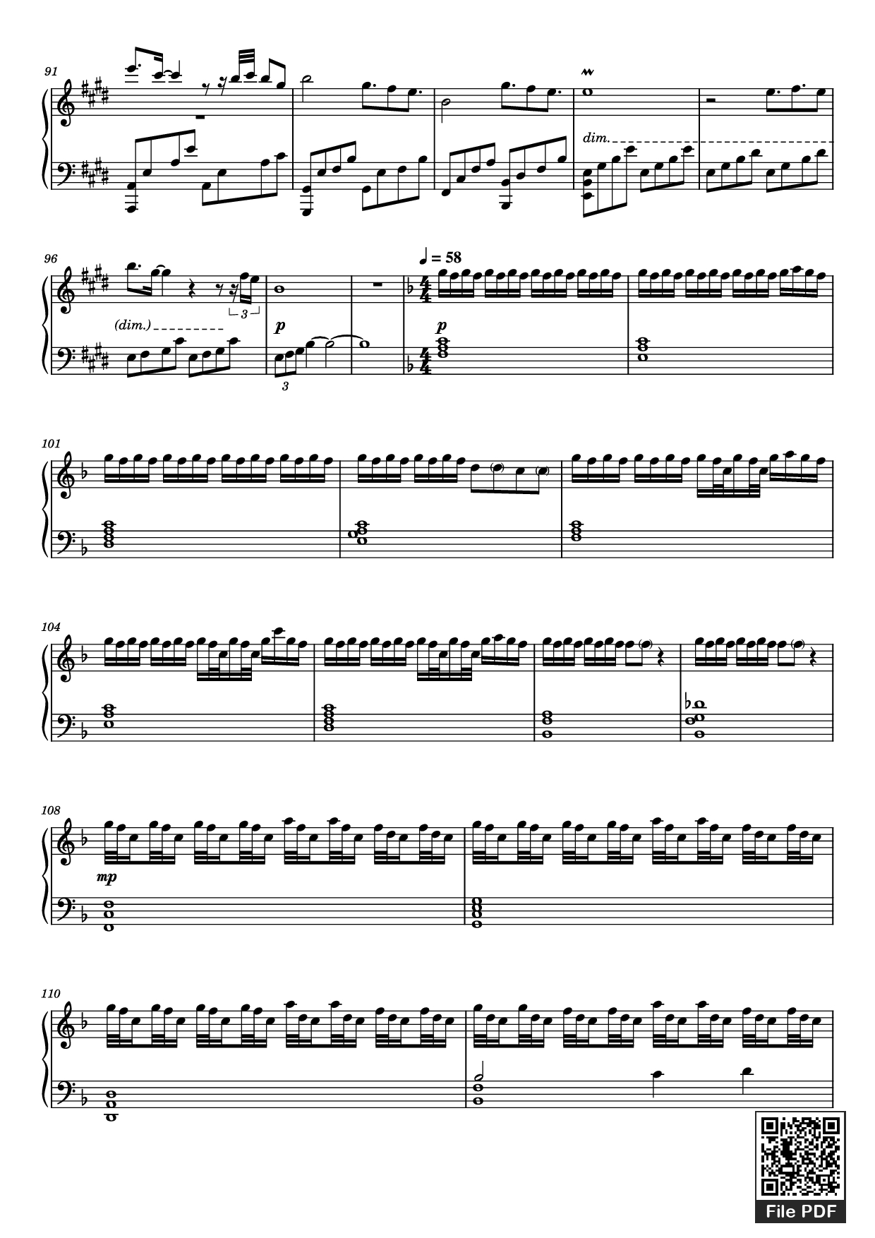 Page 3 of Sheet music PDF Piano Liyue Medley Piano - Yu-Peng Chen