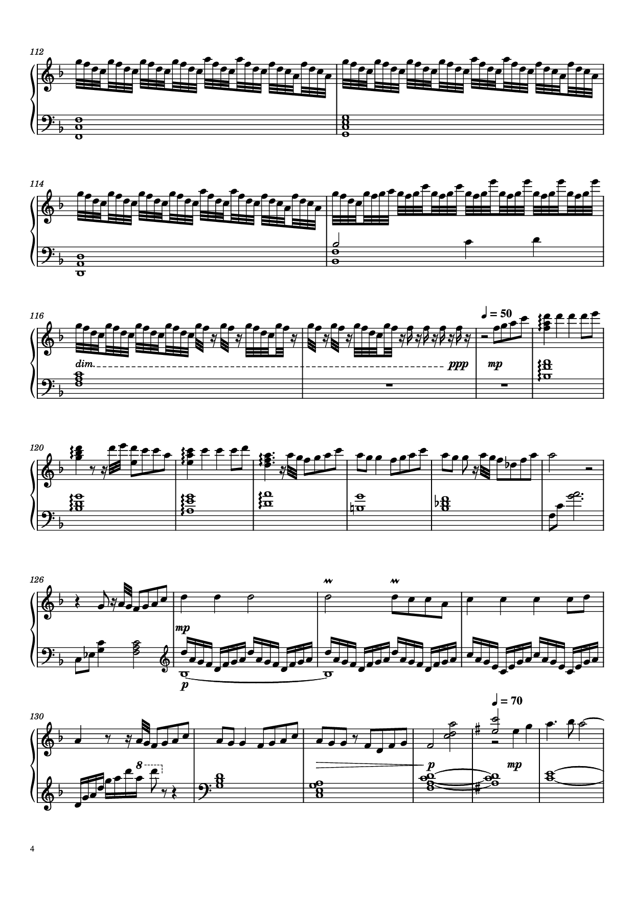 Page 4 of Sheet music PDF Piano Liyue Medley Piano - Yu-Peng Chen