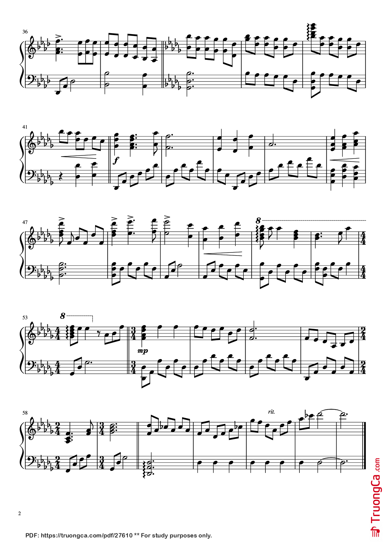 Page 2 of Sheet music PDF Piano Romantic Flight Piano - John Powell