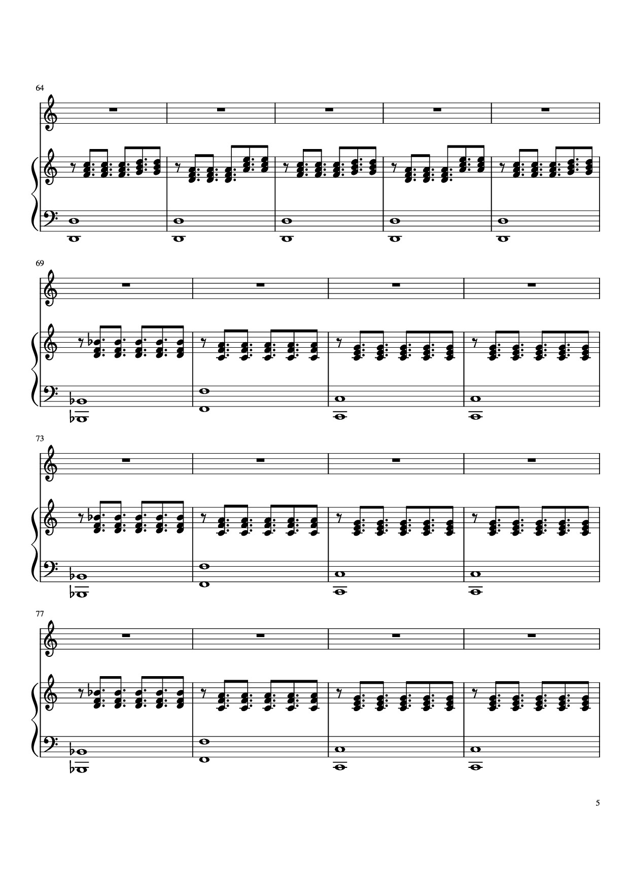 Page 5 of Sheet music PDF Piano Feel Piano - Robbie Williams Arr. MadSilver