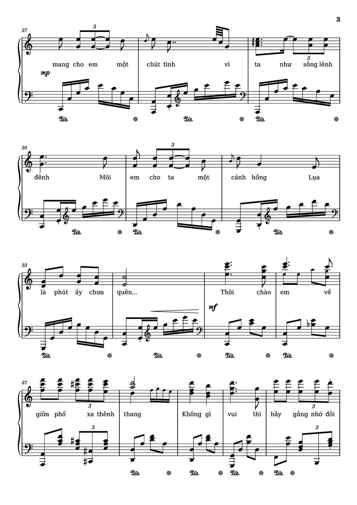 Page 3 of Sheet music PDF Piano Quỳnh hương Piano - Trịnh Công Sơn, 1974