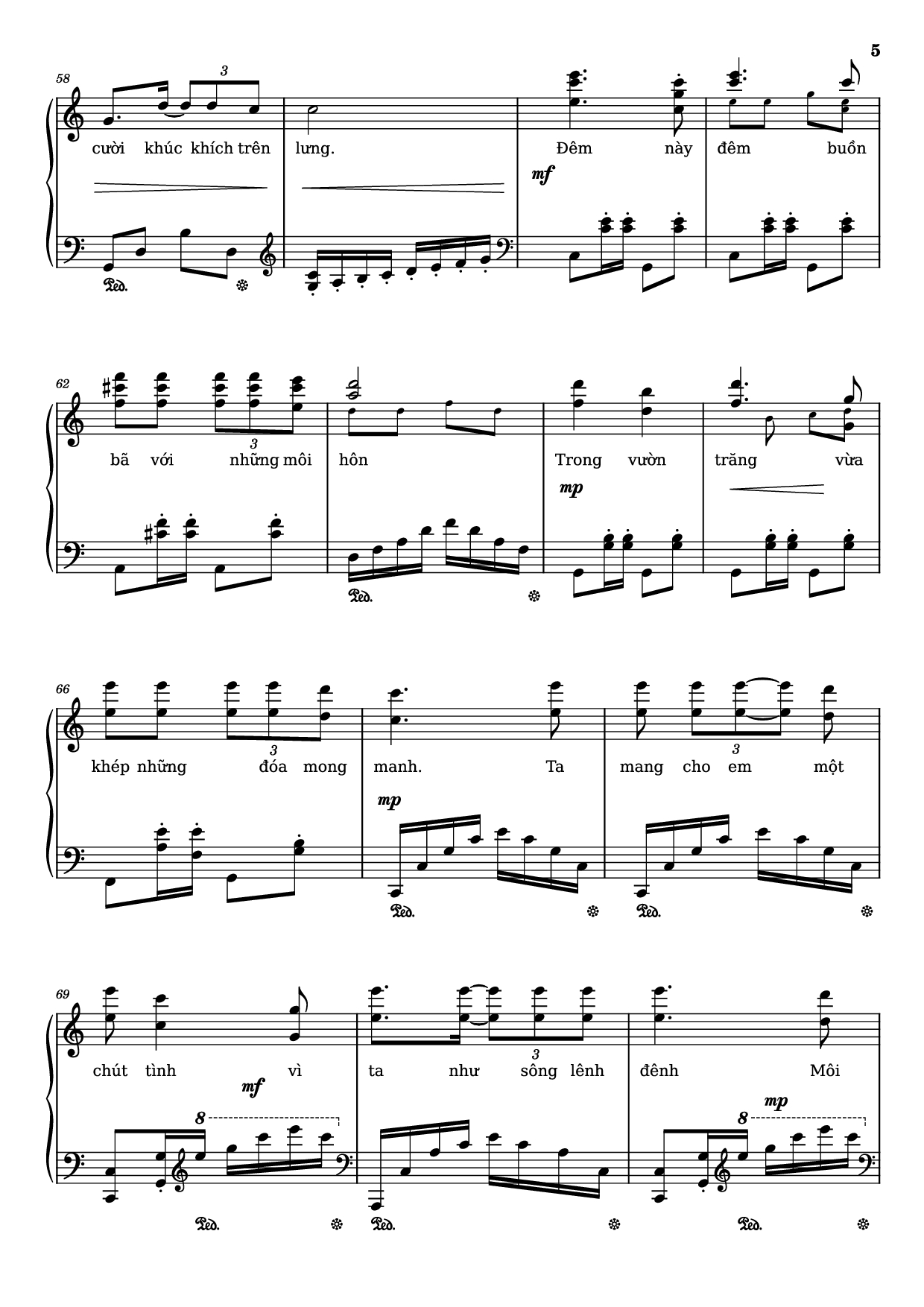 Page 5 of Sheet music PDF Piano Quỳnh hương Piano - Trịnh Công Sơn, 1974