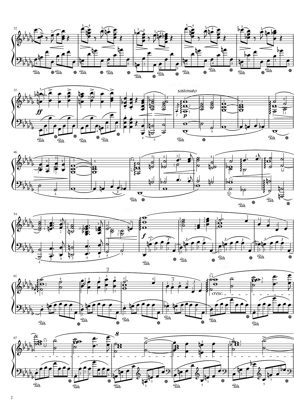 Page 2 of Sheet music PDF Piano Funeral March Sonata No. 2 Op. 35 (Chopin) - Frédéric Chopin