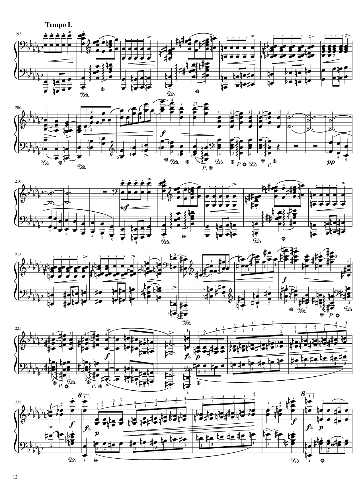 Page 12 of Sheet music PDF Piano Funeral March Sonata No. 2 Op. 35 (Chopin) - Frédéric Chopin