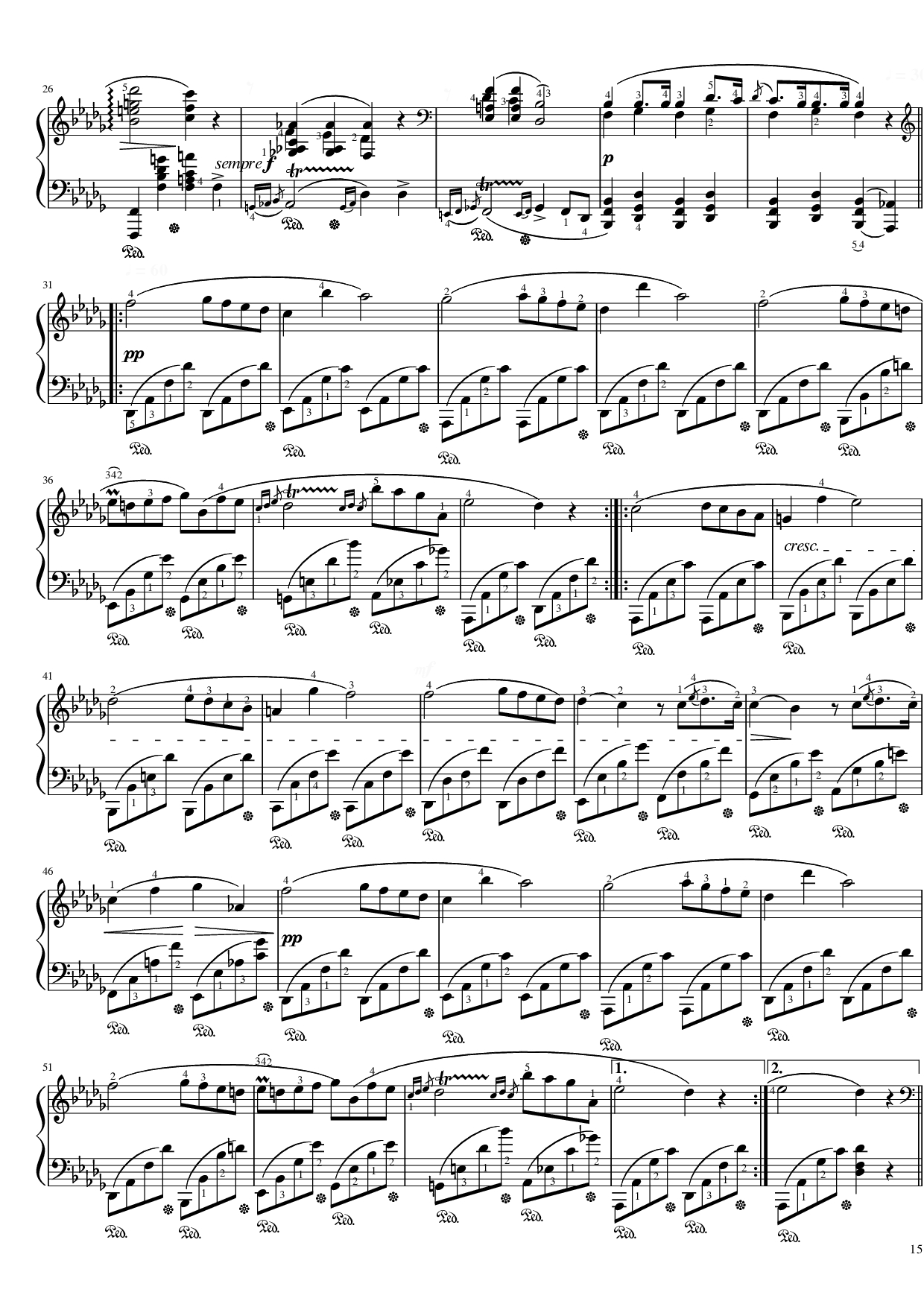 Page 15 of Sheet music PDF Piano Funeral March Sonata No. 2 Op. 35 (Chopin) - Frédéric Chopin