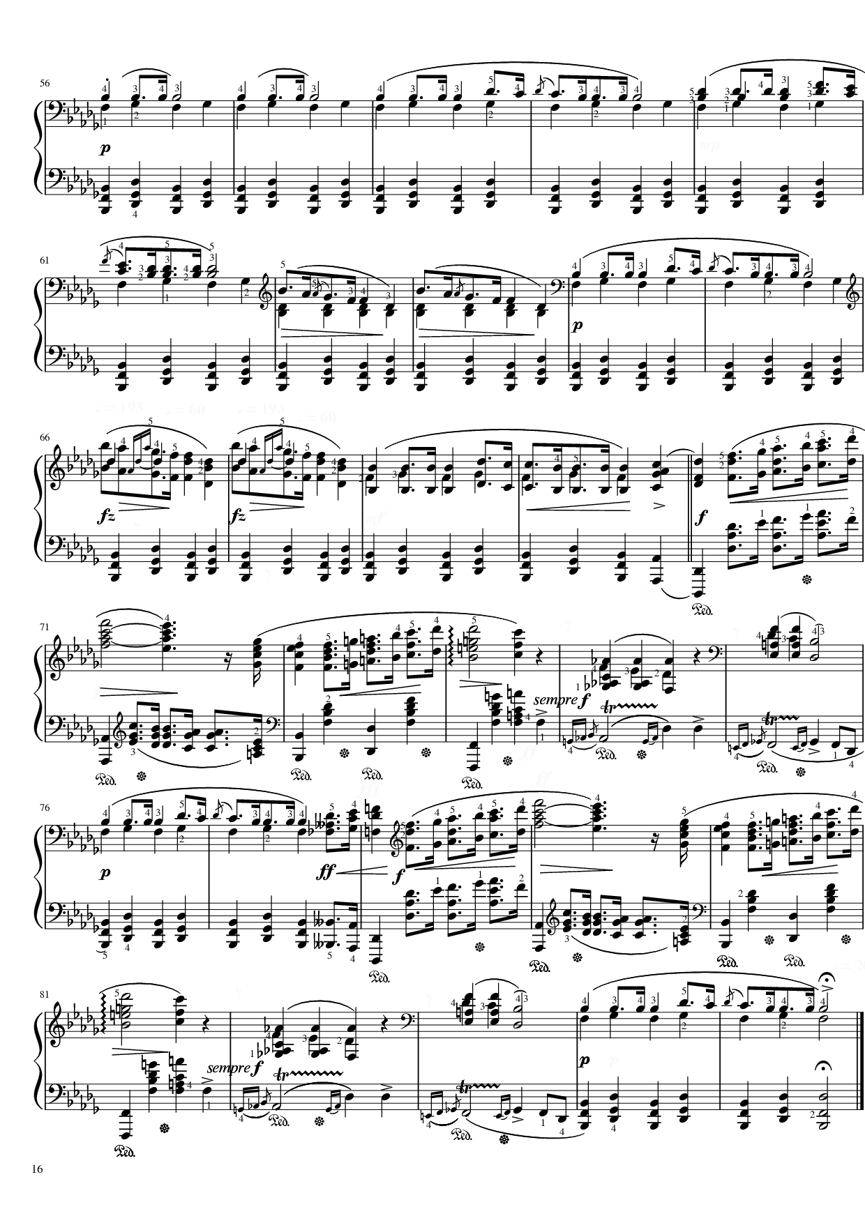Page 16 of Sheet music PDF Piano Funeral March Sonata No. 2 Op. 35 (Chopin) - Frédéric Chopin