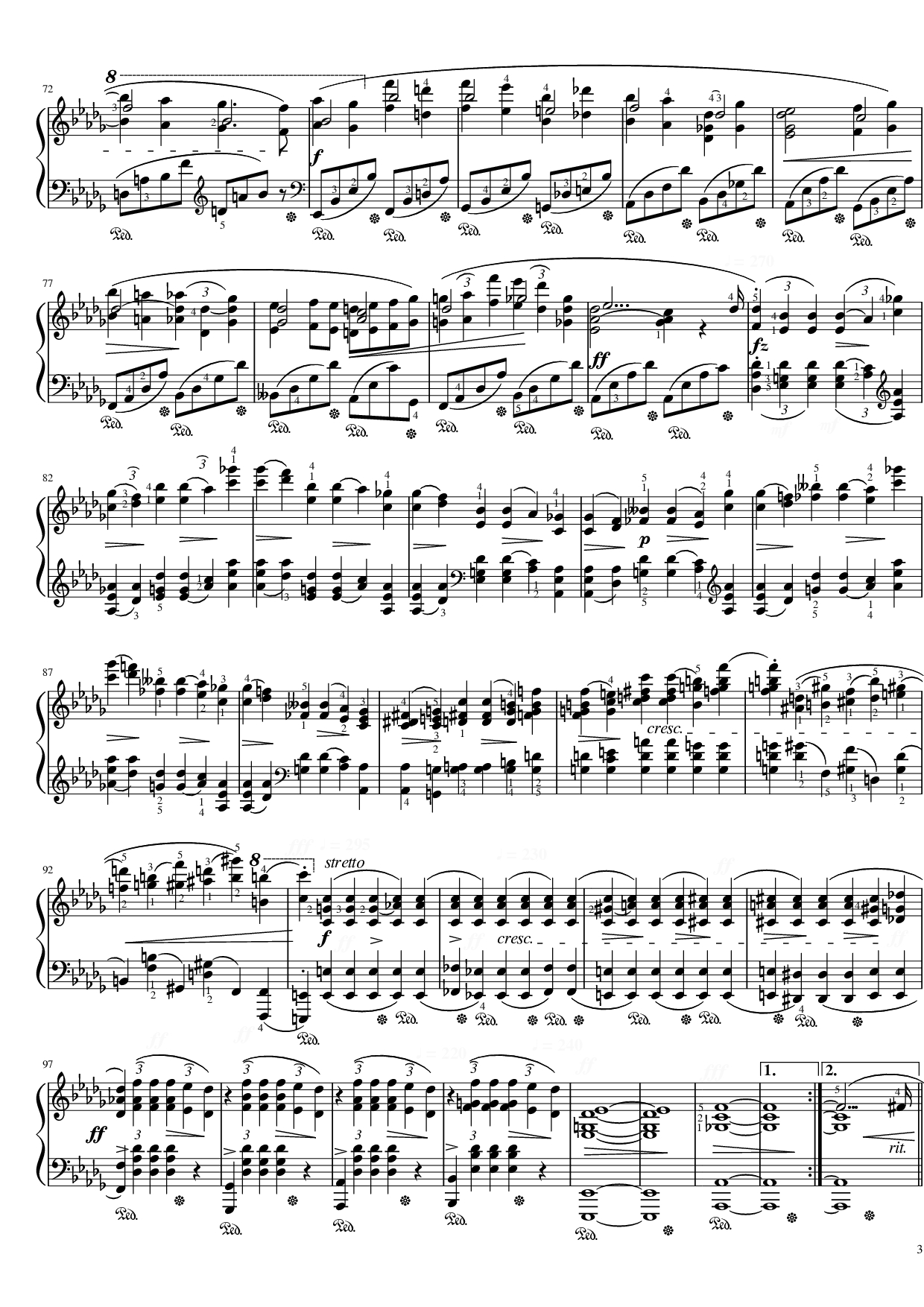 Page 3 of Sheet music PDF Piano Funeral March Sonata No. 2 Op. 35 (Chopin) - Frédéric Chopin