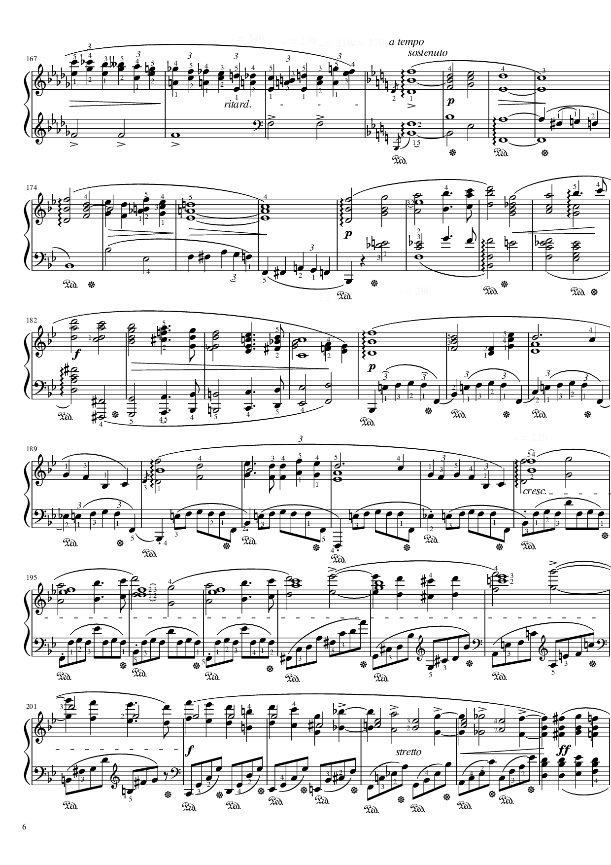 Page 6 of Sheet music PDF Piano Funeral March Sonata No. 2 Op. 35 (Chopin) - Frédéric Chopin