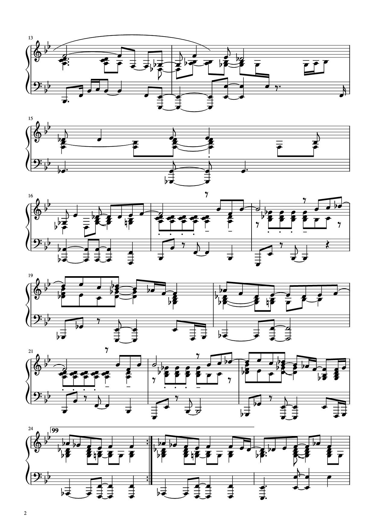 Page 2 of Sheet music PDF Piano Sweet Love Piano - Anita Baker/Louis Johnson/Gary Bias