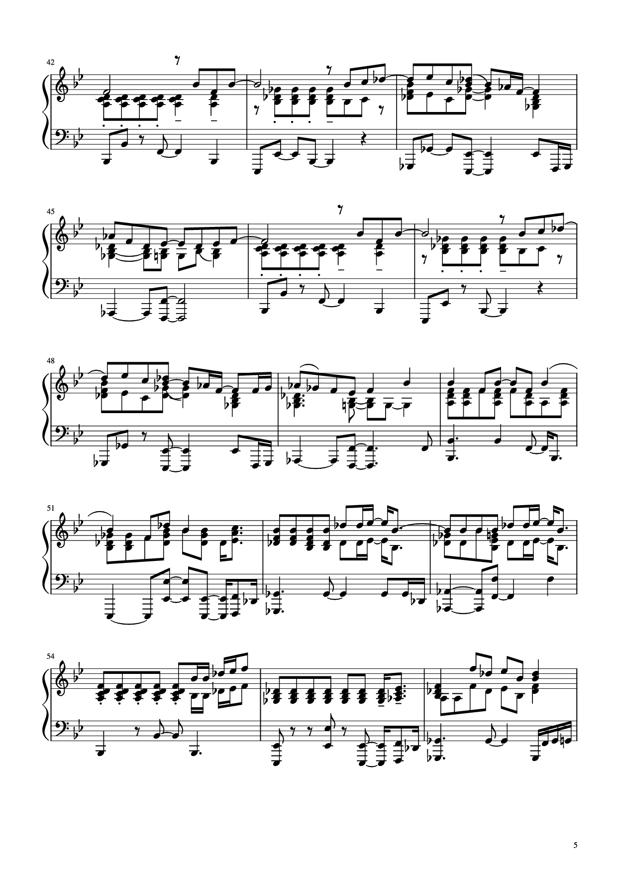 Page 5 of Sheet music PDF Piano Sweet Love Piano - Anita Baker/Louis Johnson/Gary Bias