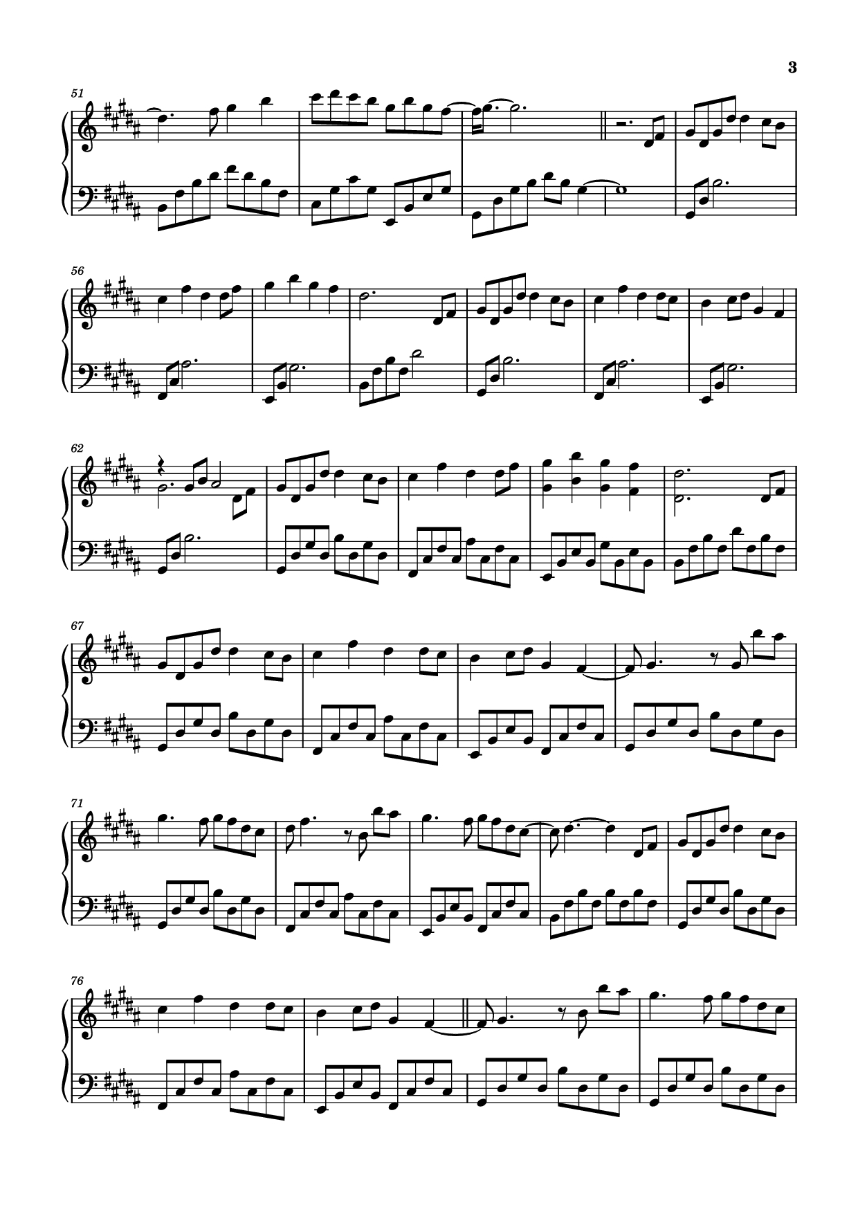 Page 3 of Sheet music PDF Piano 远舟的少年 Piano (Niên Thiếu Của Viễn Châu) - 夕林子休