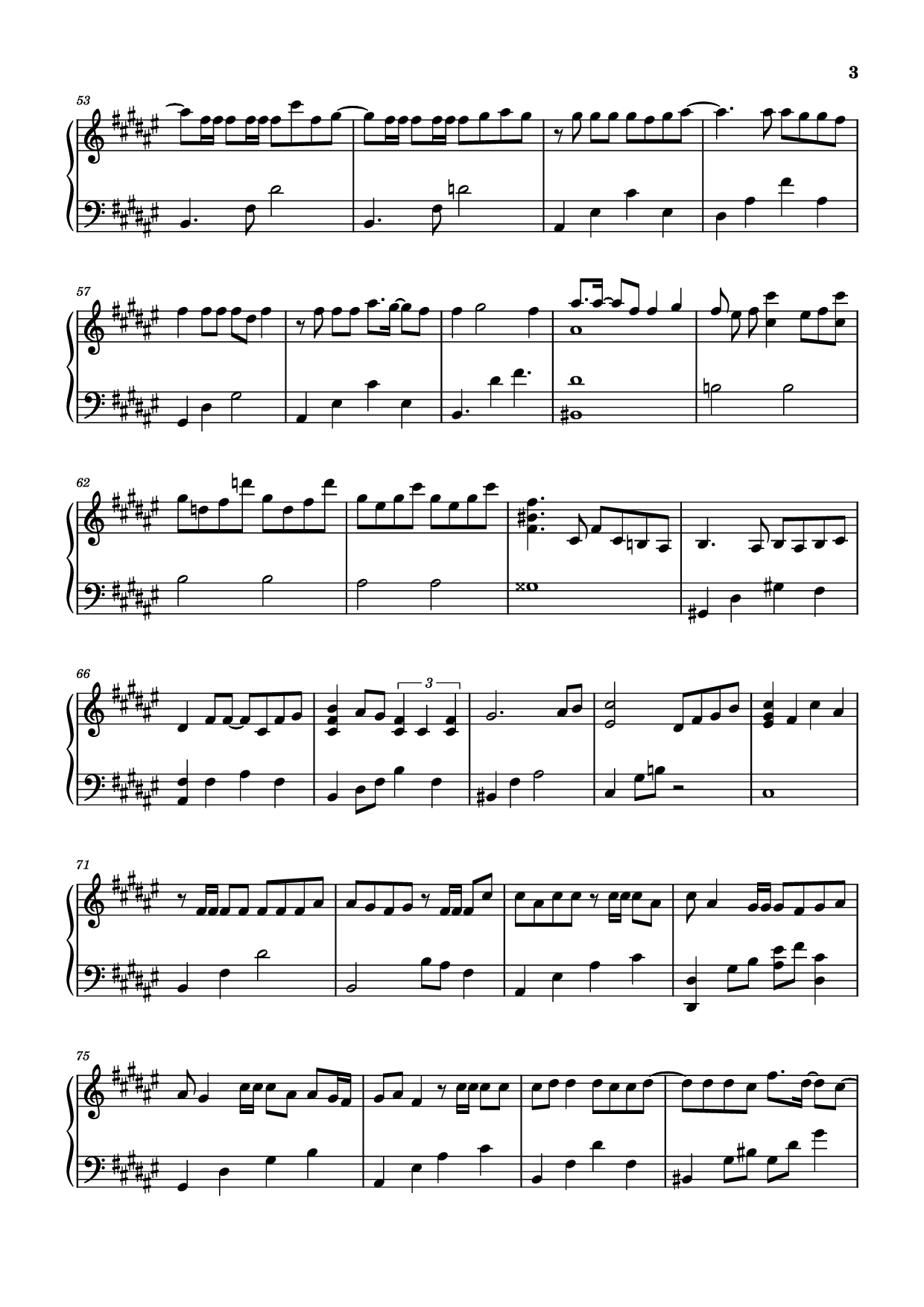 Page 3 of Sheet music PDF Piano 跳楼机 Piano (Tháp rơi tự do) - 鹿柯的宁叔