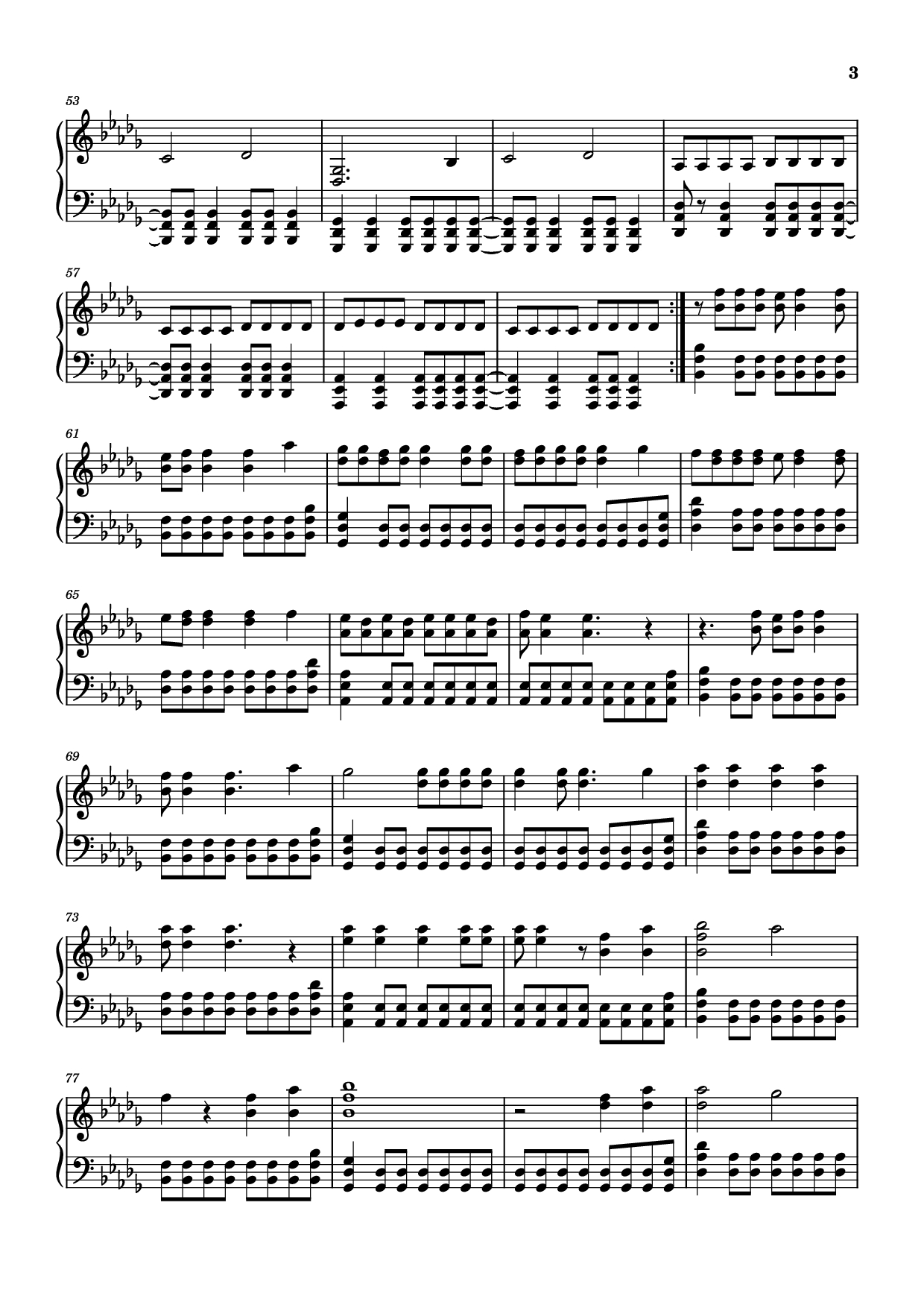 Page 3 of Sheet music PDF Piano The Kids Aren