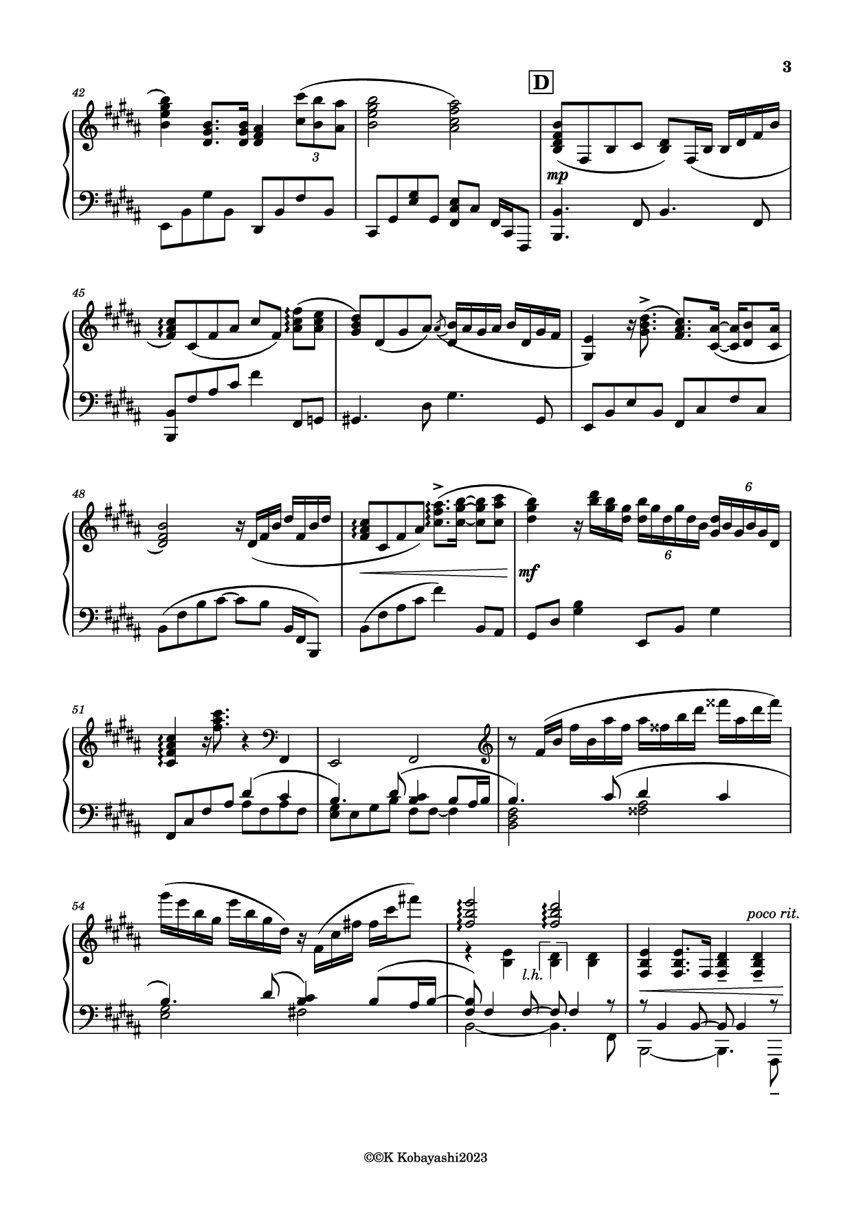 Page 3 of Sheet music PDF Piano Endless Rain Piano - Composer:YOSHIKI