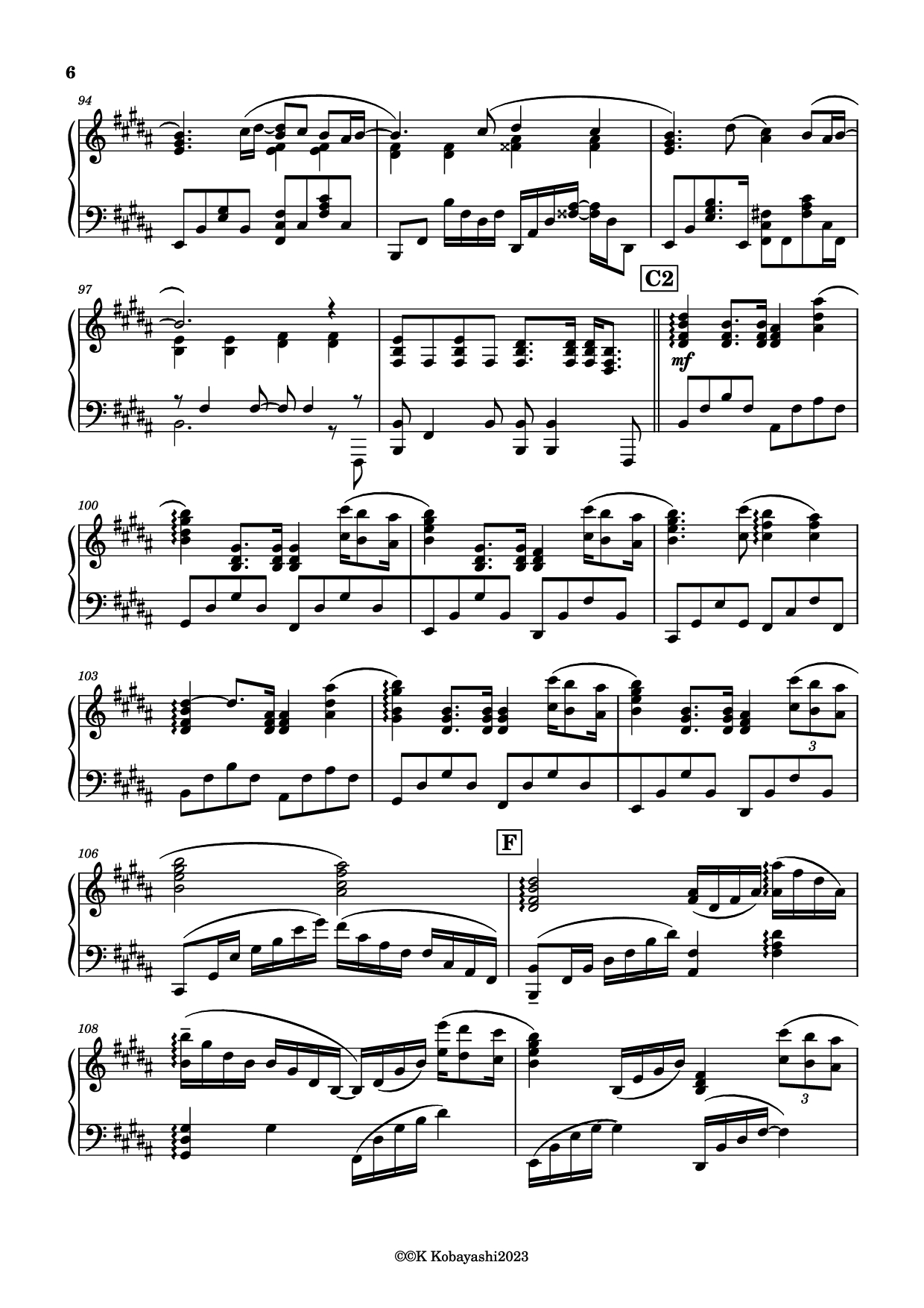 Page 6 of Sheet music PDF Piano Endless Rain Piano - Composer:YOSHIKI