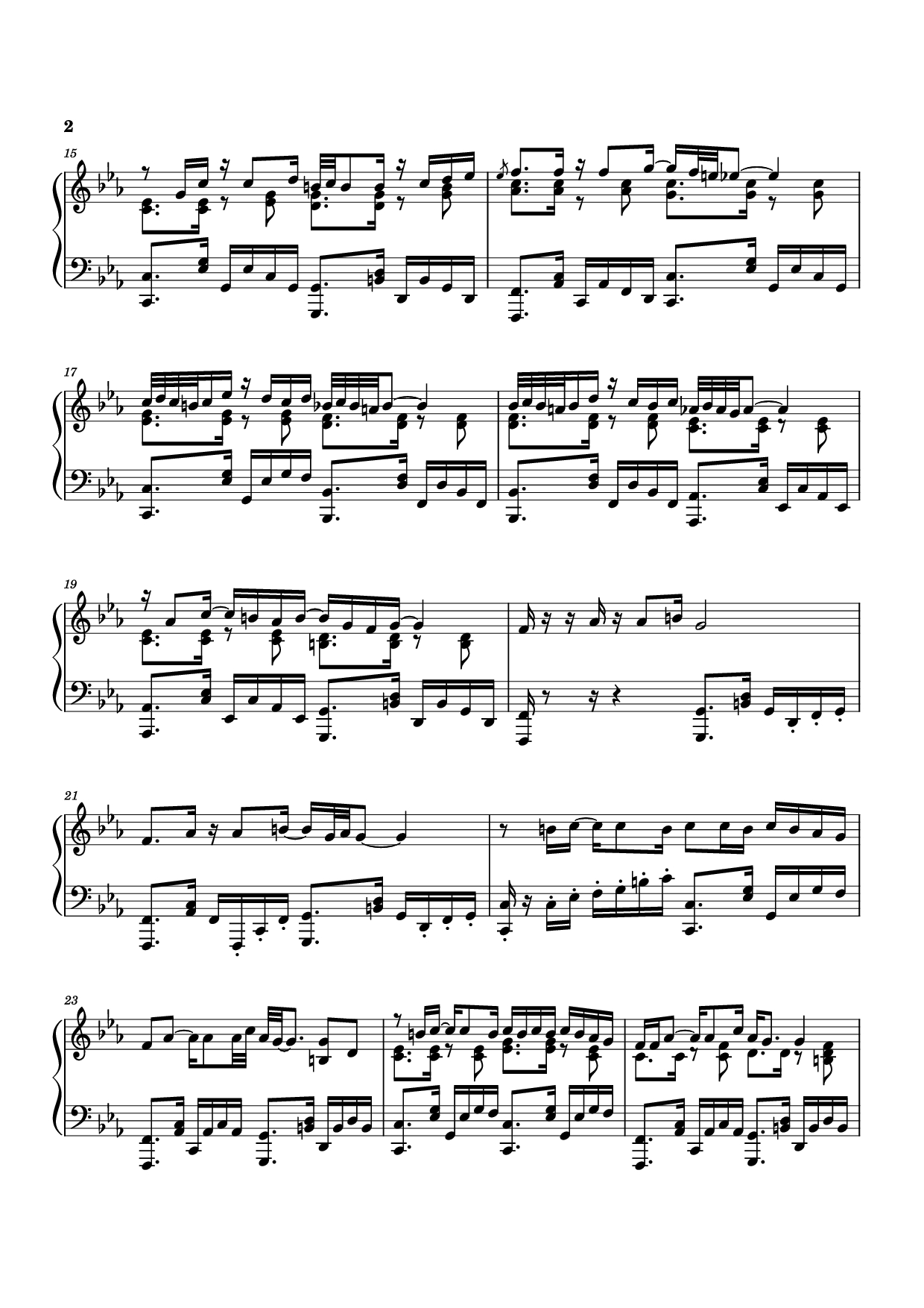 Page 2 of Sheet music PDF Piano Nour El Ein Piano - Amr Diab