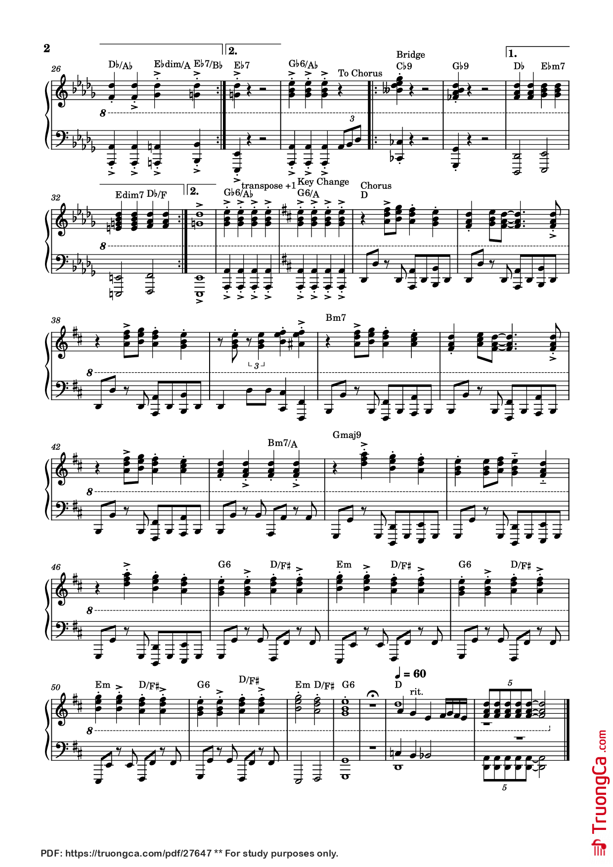 Page 2 of Sheet music PDF How Much Do You Love Me? Piano - Kelsea Ballerini