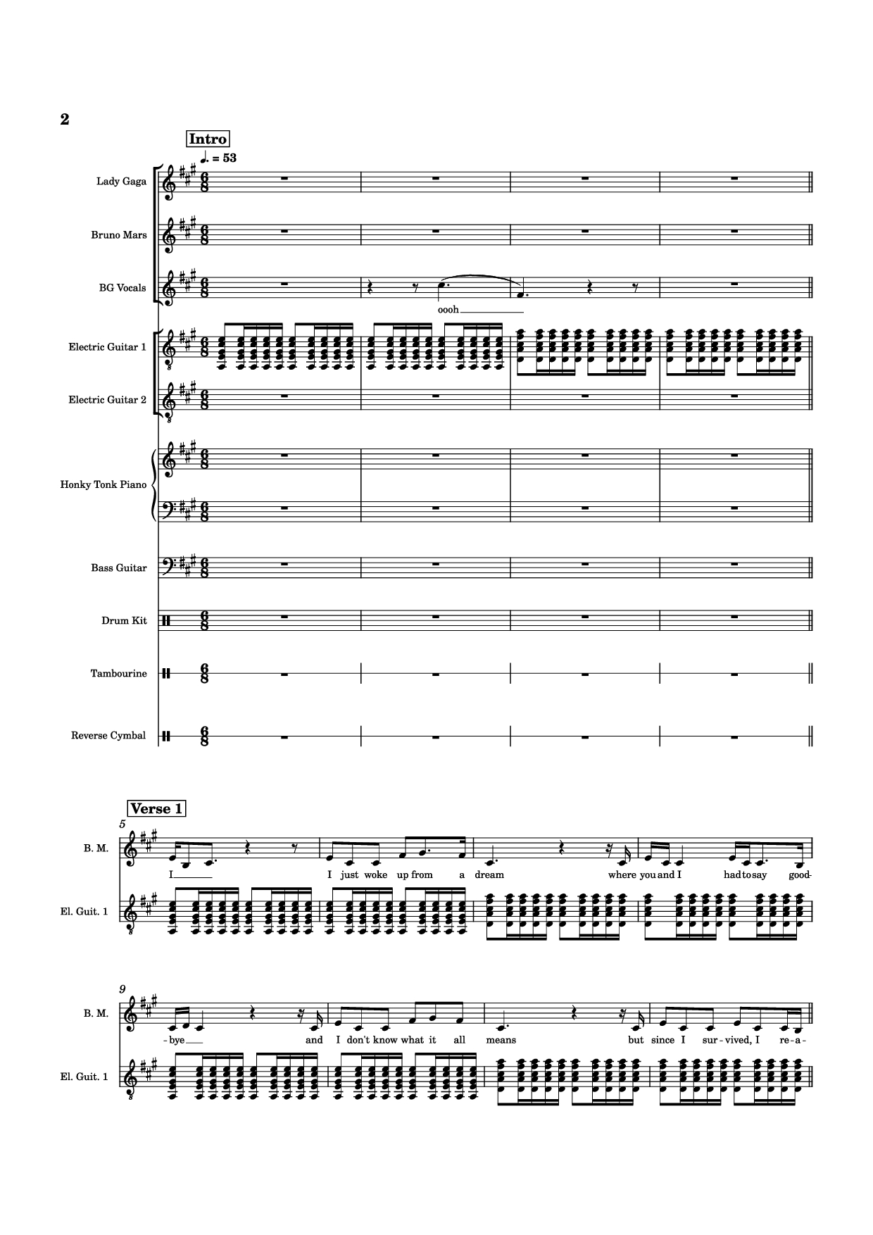Page 2 of Sheet music PDF Piano Guitar Tab Die With A Smile Piano - Arr. Keilani Bolhuis