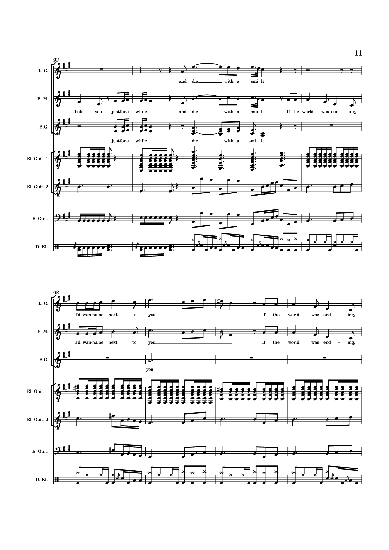 Page 11 of Sheet music PDF Piano Guitar Tab Die With A Smile Piano - Arr. Keilani Bolhuis
