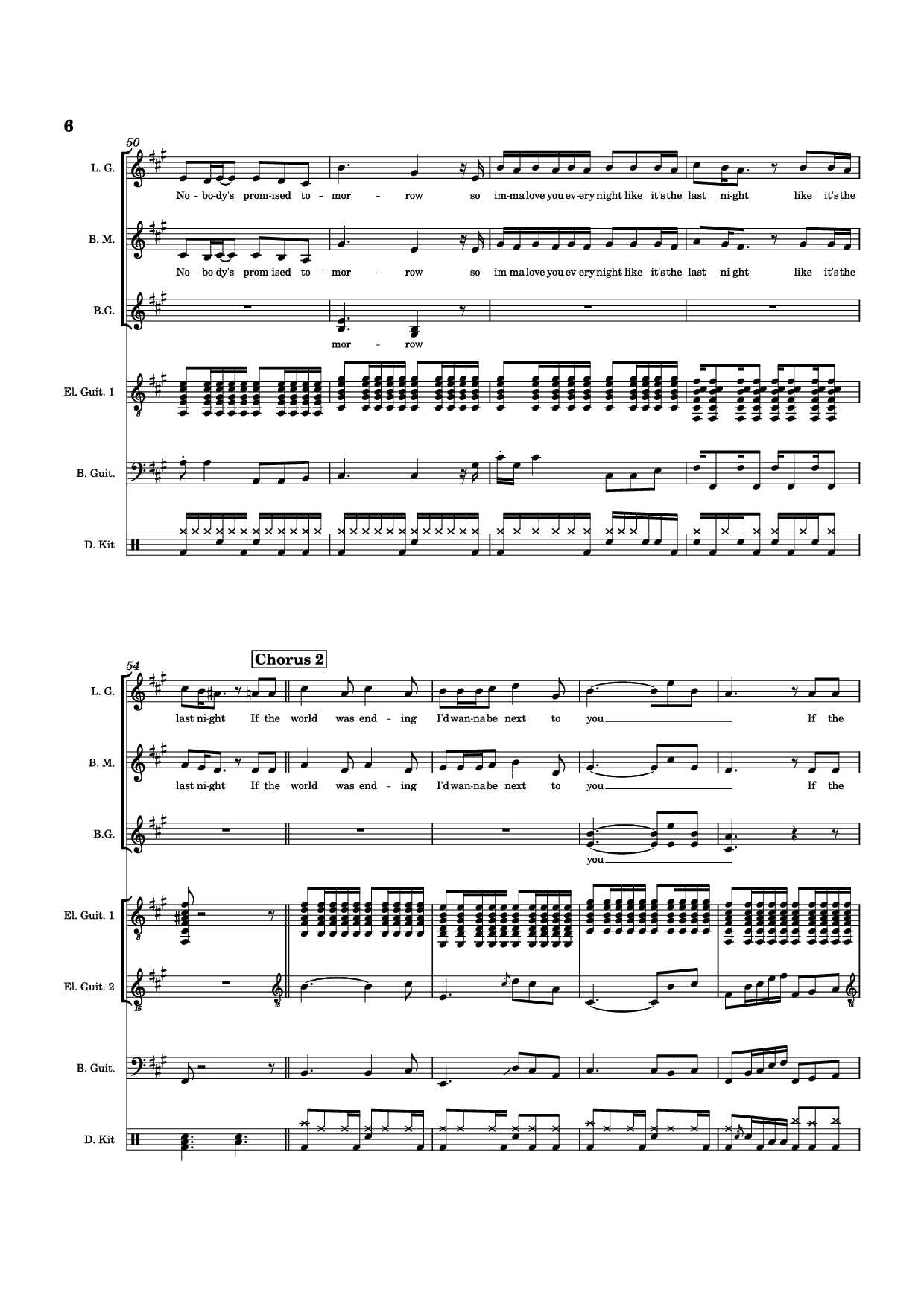 Page 6 of Sheet music PDF Piano Guitar Tab Die With A Smile Piano - Arr. Keilani Bolhuis