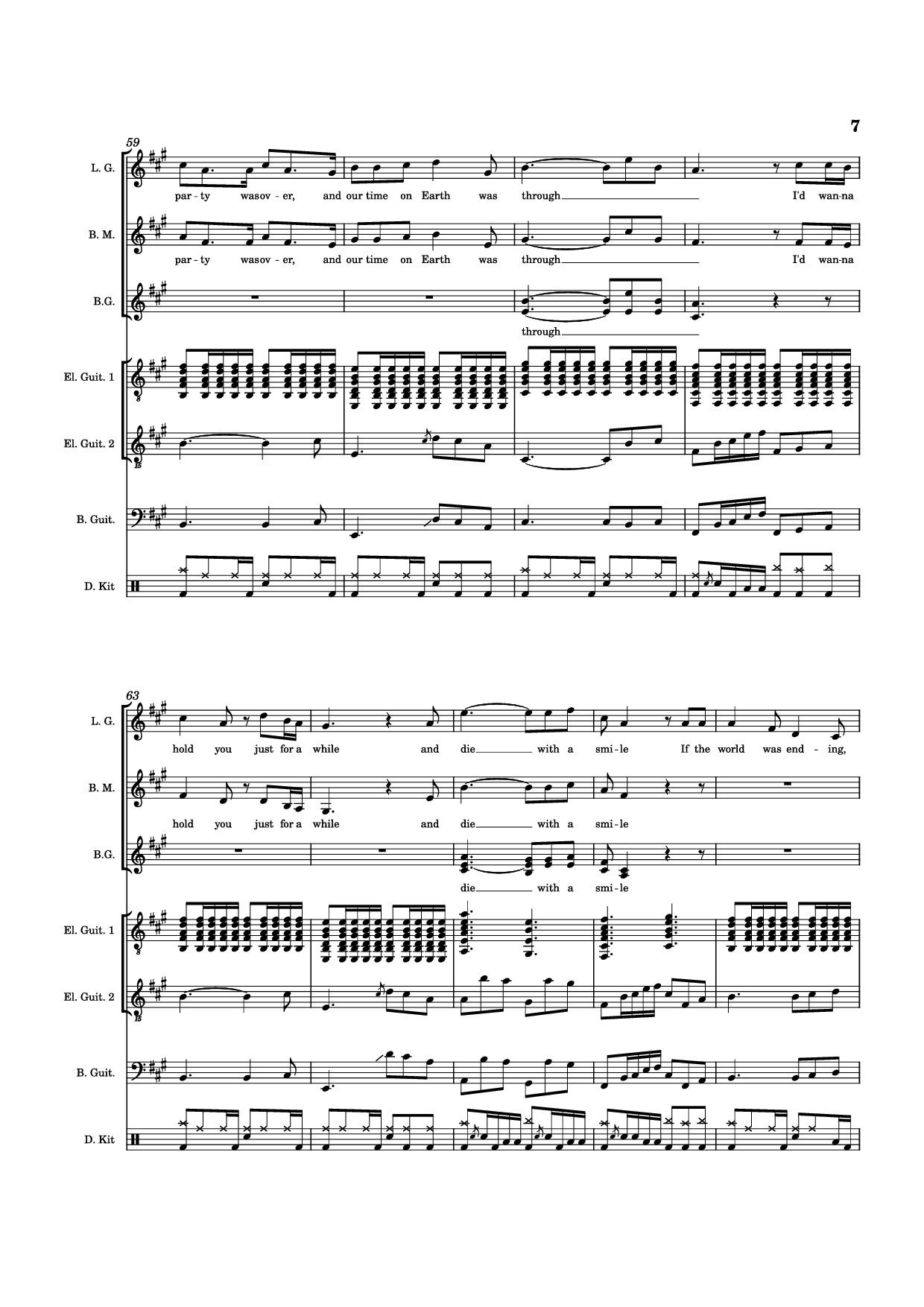 Page 7 of Sheet music PDF Piano Guitar Tab Die With A Smile Piano - Arr. Keilani Bolhuis