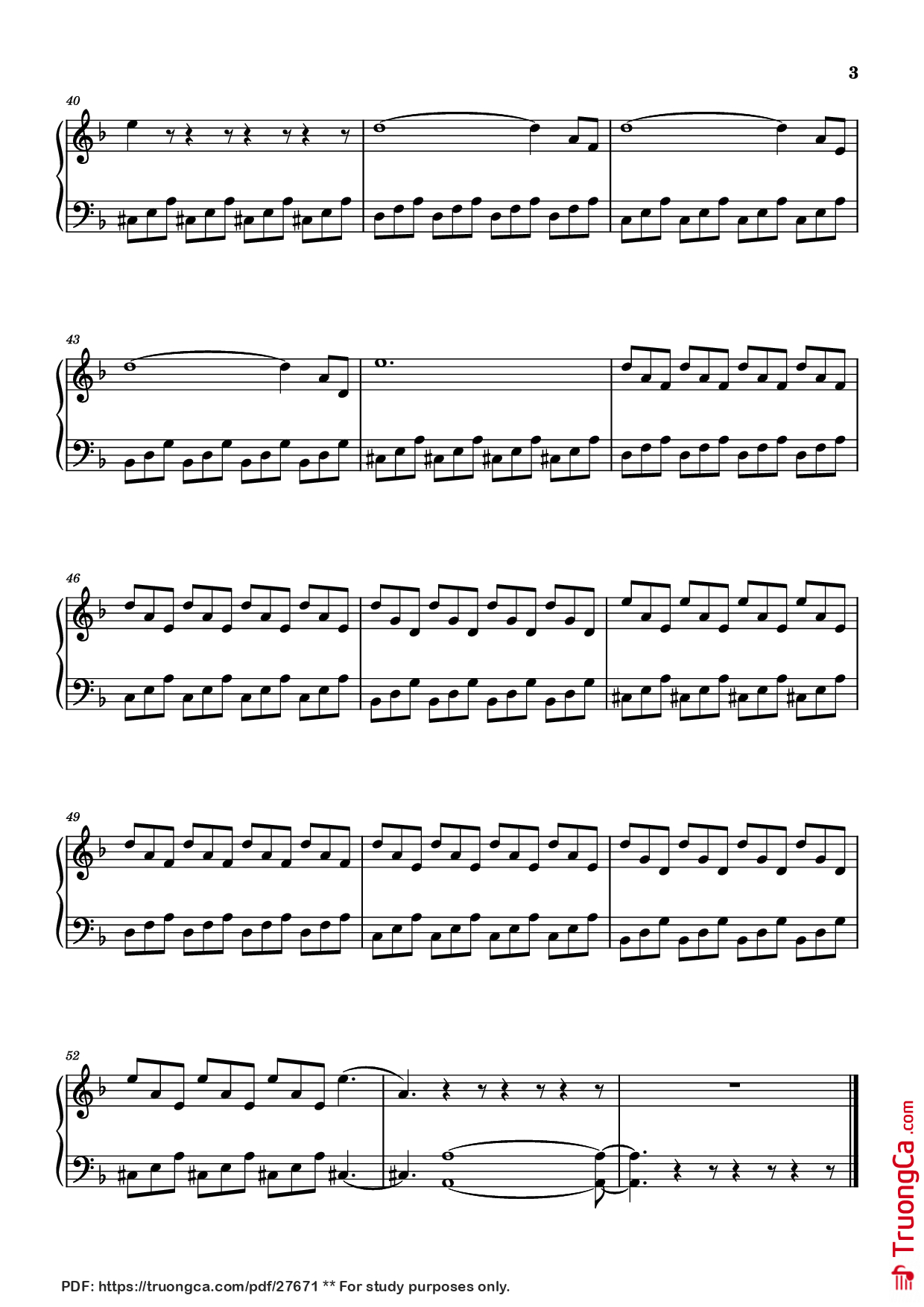 Page 3 of Sheet music PDF Piano Van Gogh Piano - Virgino Aiello
