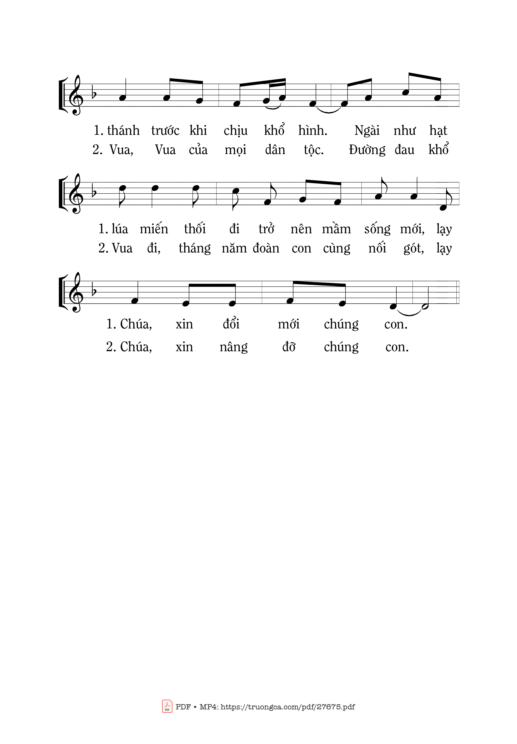 Page 2 of Sheet music PDF Dâng Nhành Lá - Mi Trầm