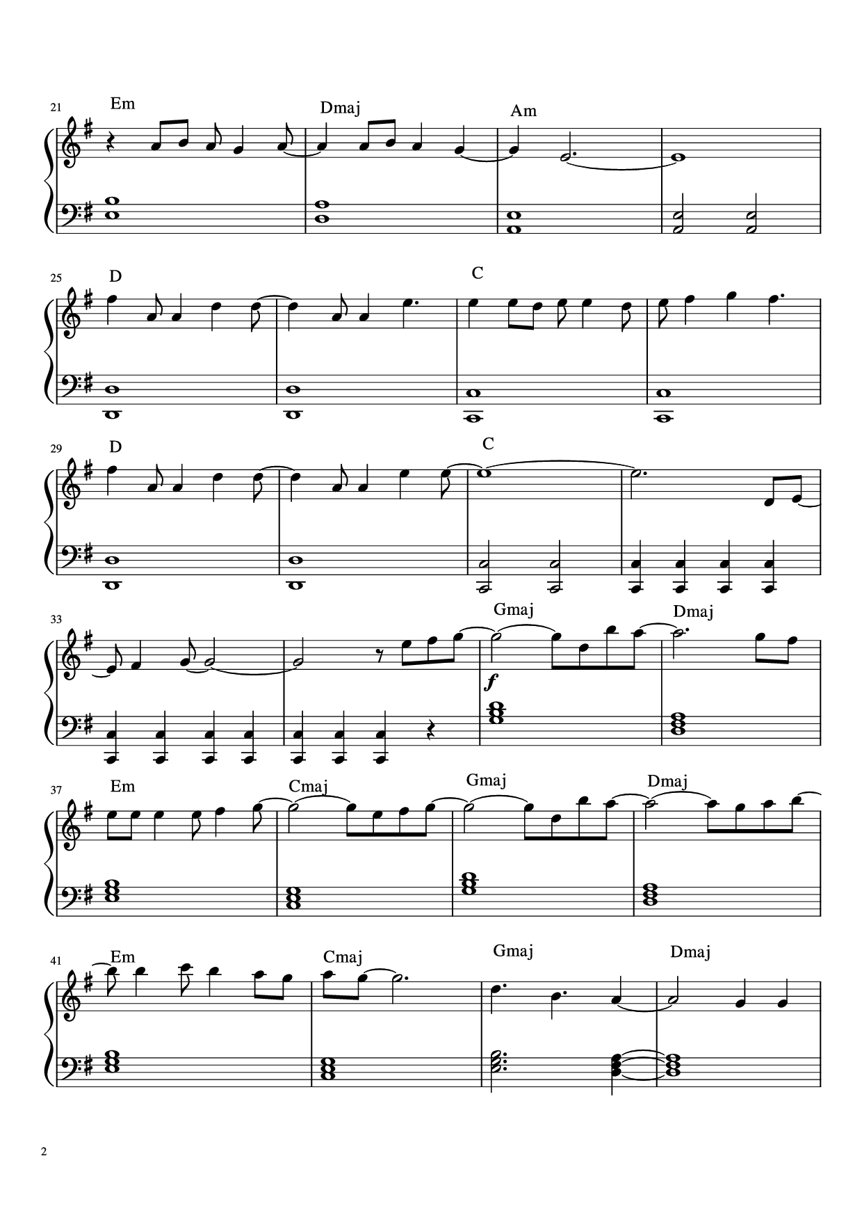 Page 2 of Sheet music PDF Piano Let it go Piano (easy) - Idina Menzel