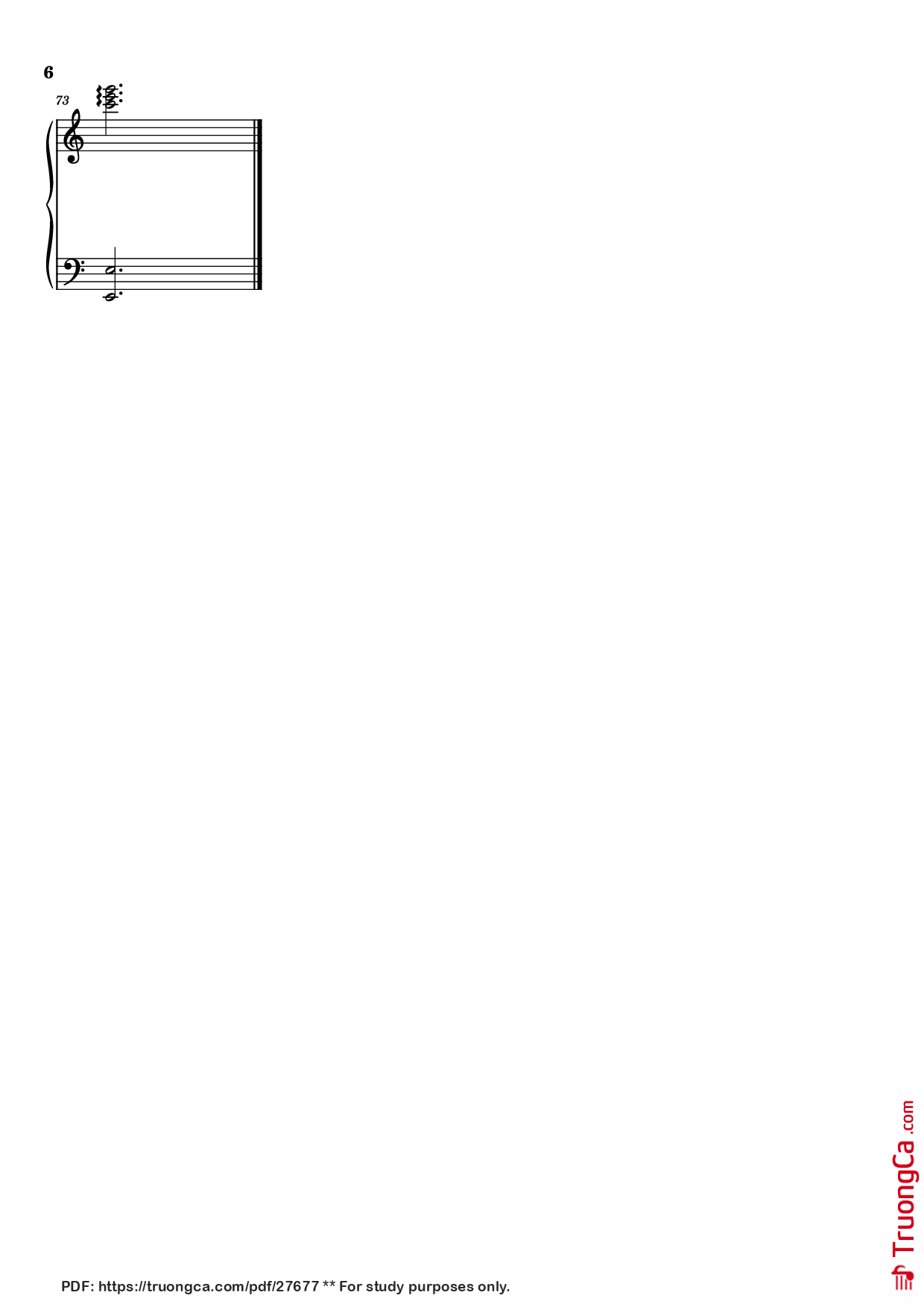 Page 6 of Sheet music PDF Piano Nhìn những mùa thu đi Piano - Trịnh Công Sơn