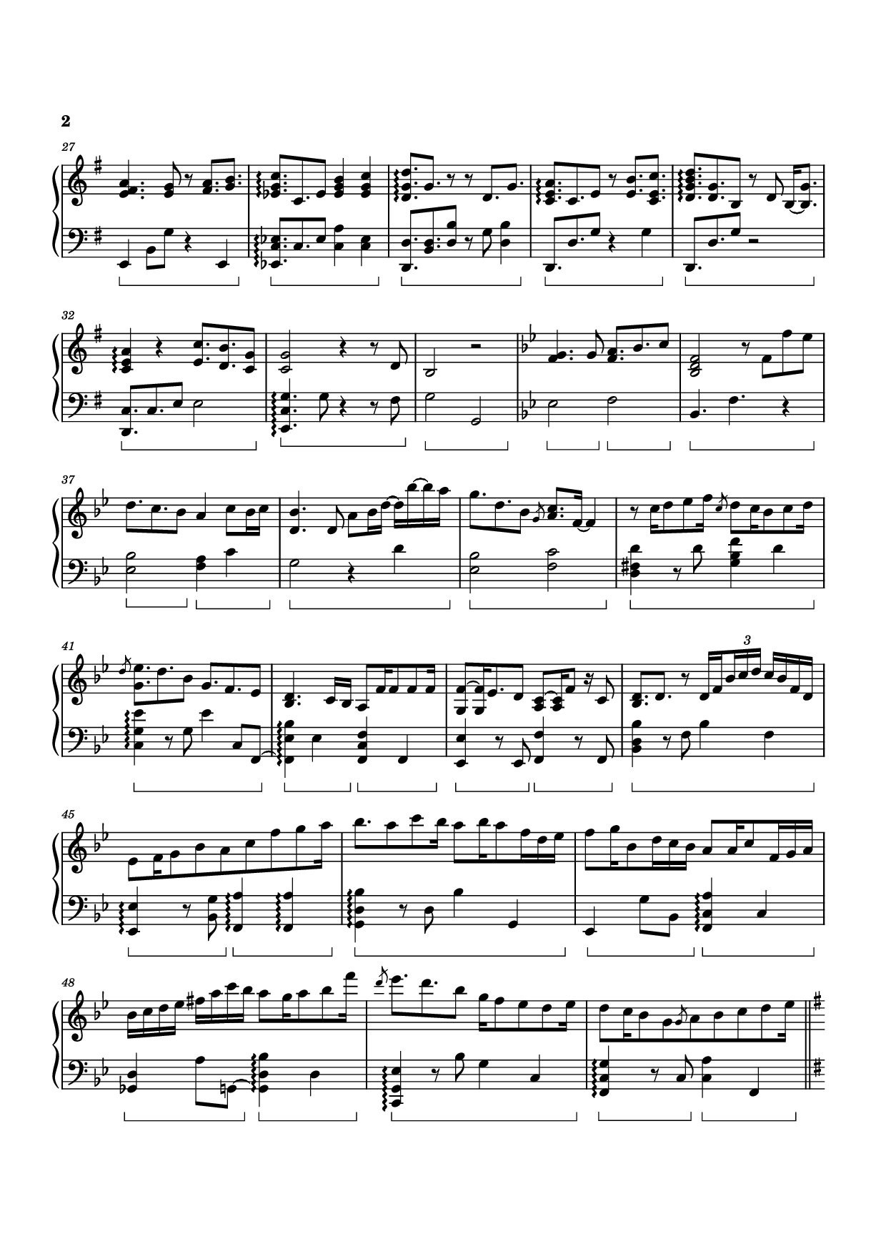 Page 2 of Sheet music PDF Piano Open A Gate Piano - Izumi Hirotaka