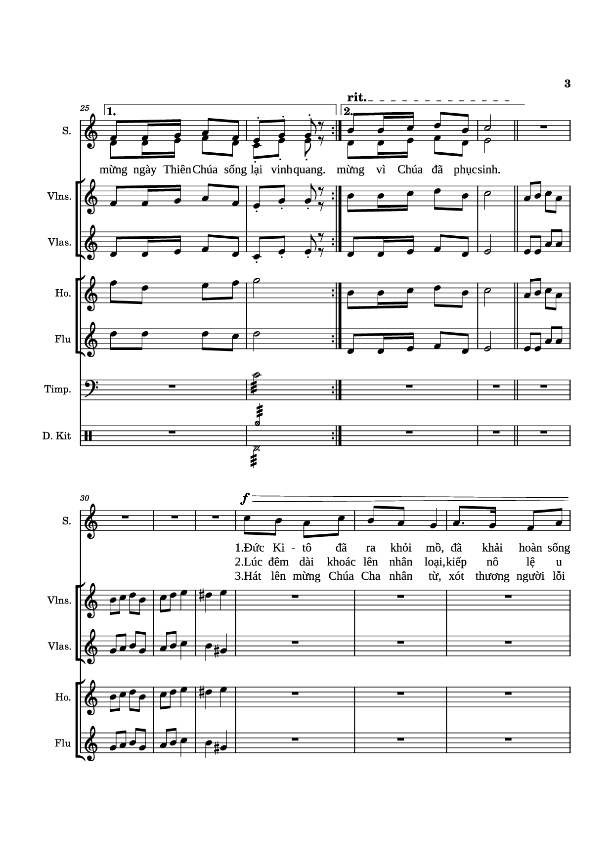 Page 3 of Sheet music PDF Guitar Tab Khải Hoàn Ca Alleluia hợp xướng - Phùng Minh Mẫn