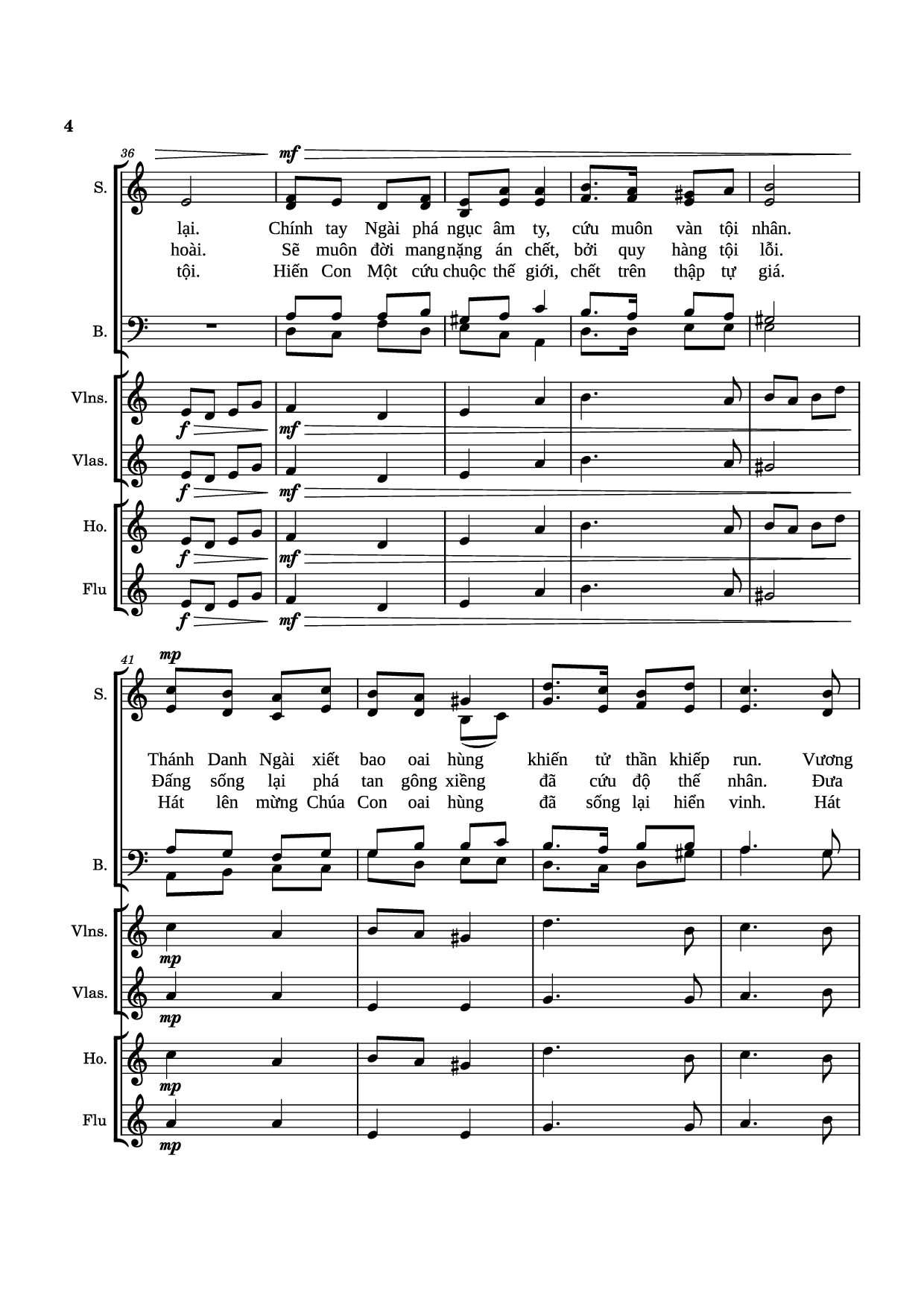 Page 4 of Sheet music PDF Guitar Tab Khải Hoàn Ca Alleluia hợp xướng - Phùng Minh Mẫn