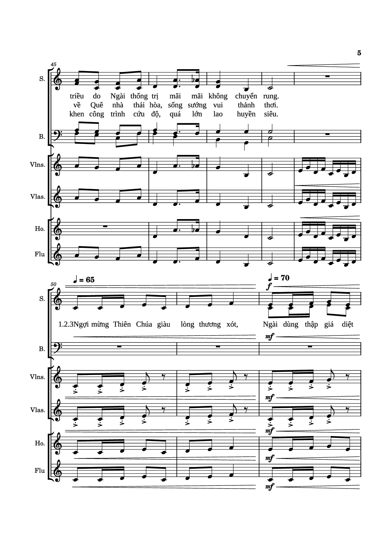 Page 5 of Sheet music PDF Guitar Tab Khải Hoàn Ca Alleluia hợp xướng - Phùng Minh Mẫn