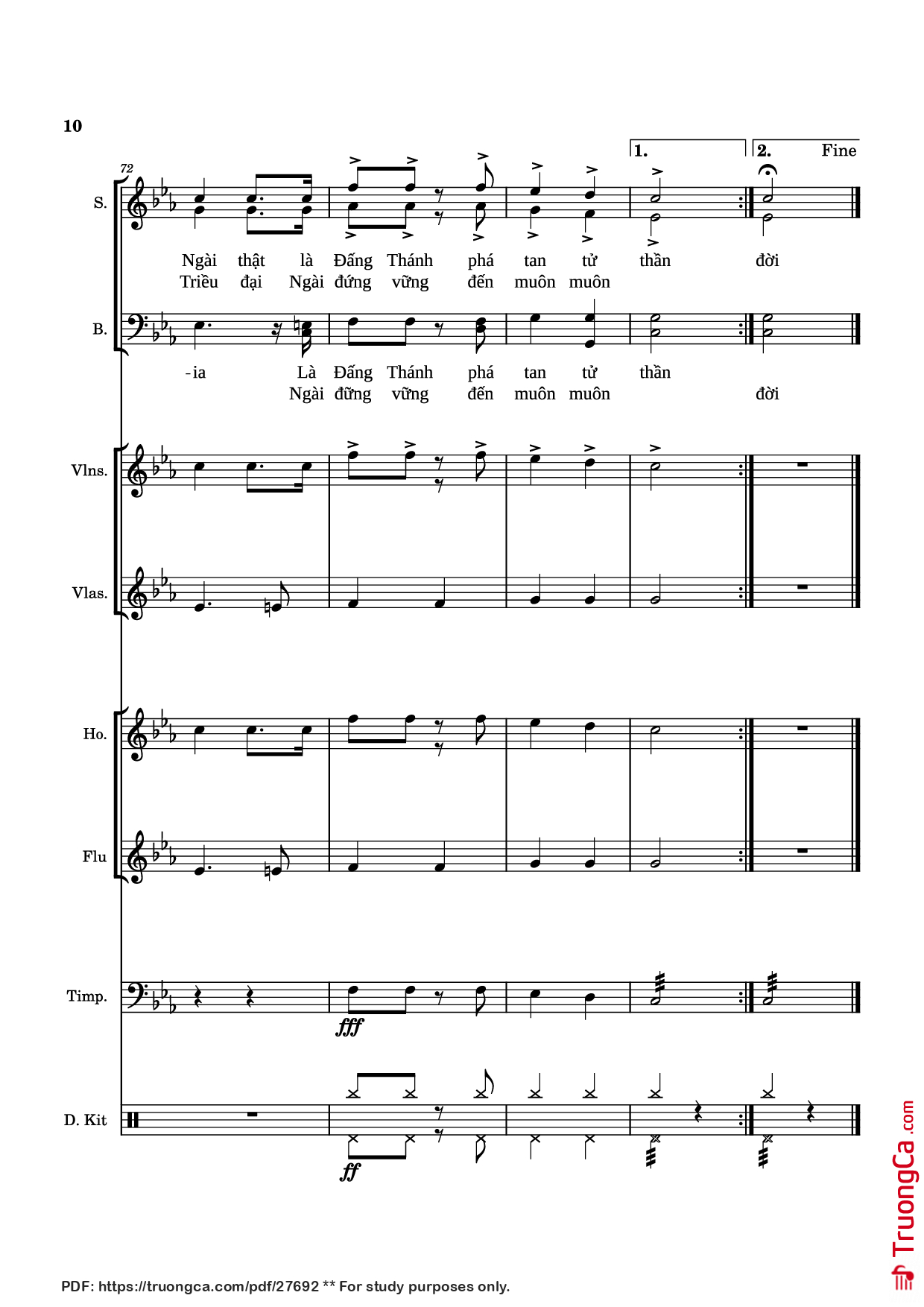Page 10 of Sheet music PDF Guitar Tab Khải Hoàn Ca Alleluia hợp xướng - Phùng Minh Mẫn