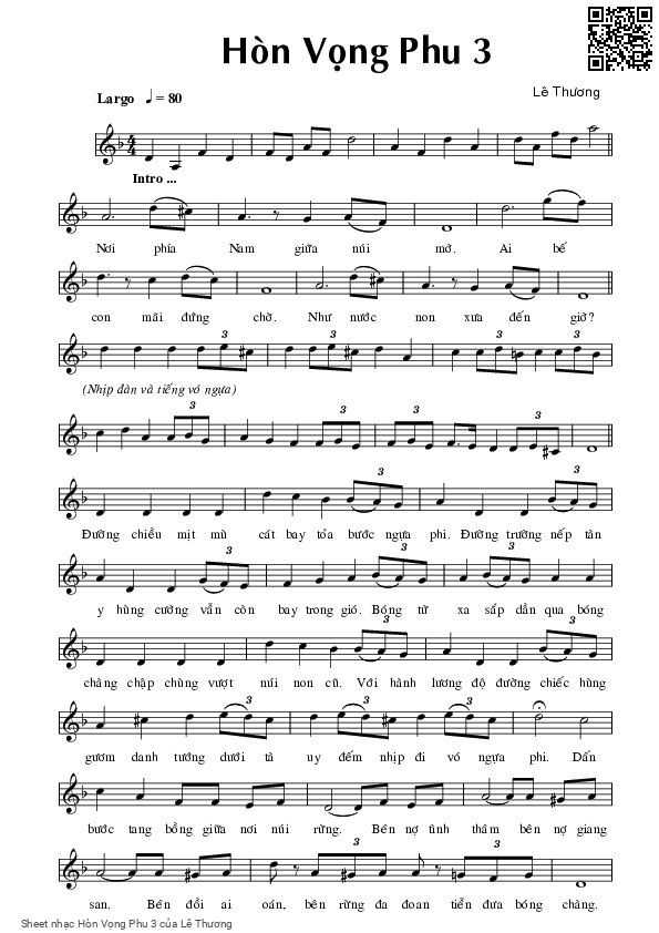 Sheet PDF of Hòn Vọng Phu 3