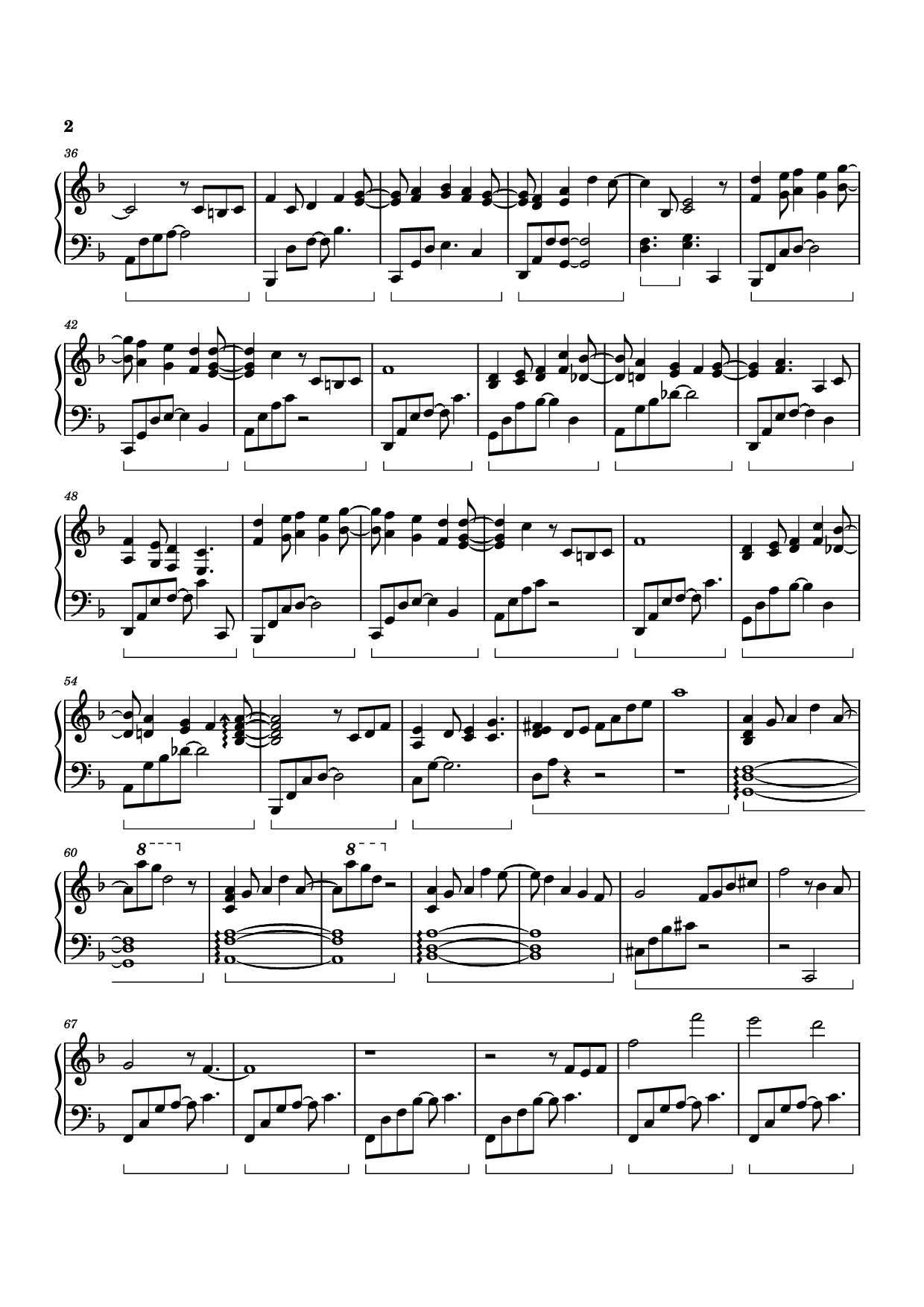 Page 2 of Sheet music PDF Piano Blue Forest Piano - Izumi Hirotaka
