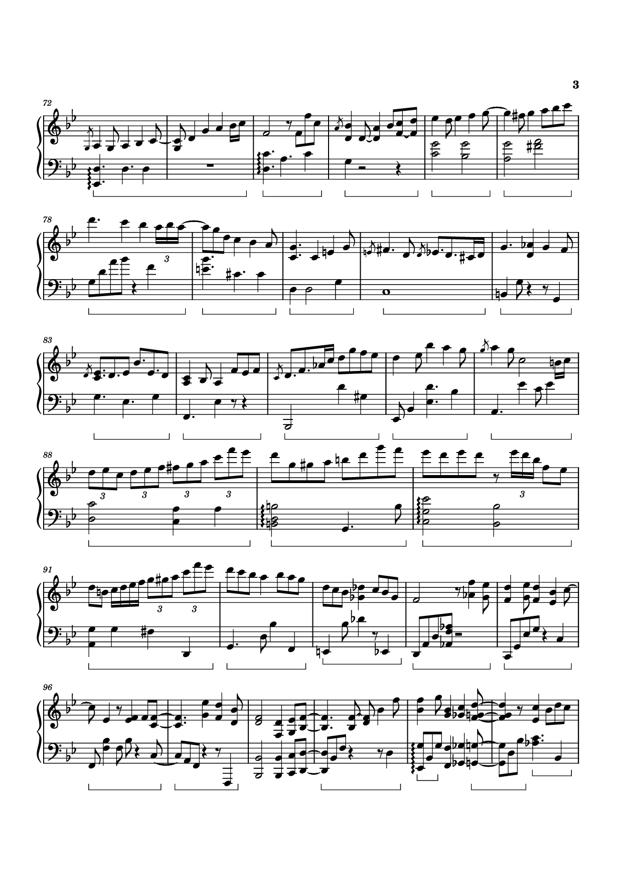 Page 3 of Sheet music PDF Piano Three Swallows Piano - Izumi Hirotaka