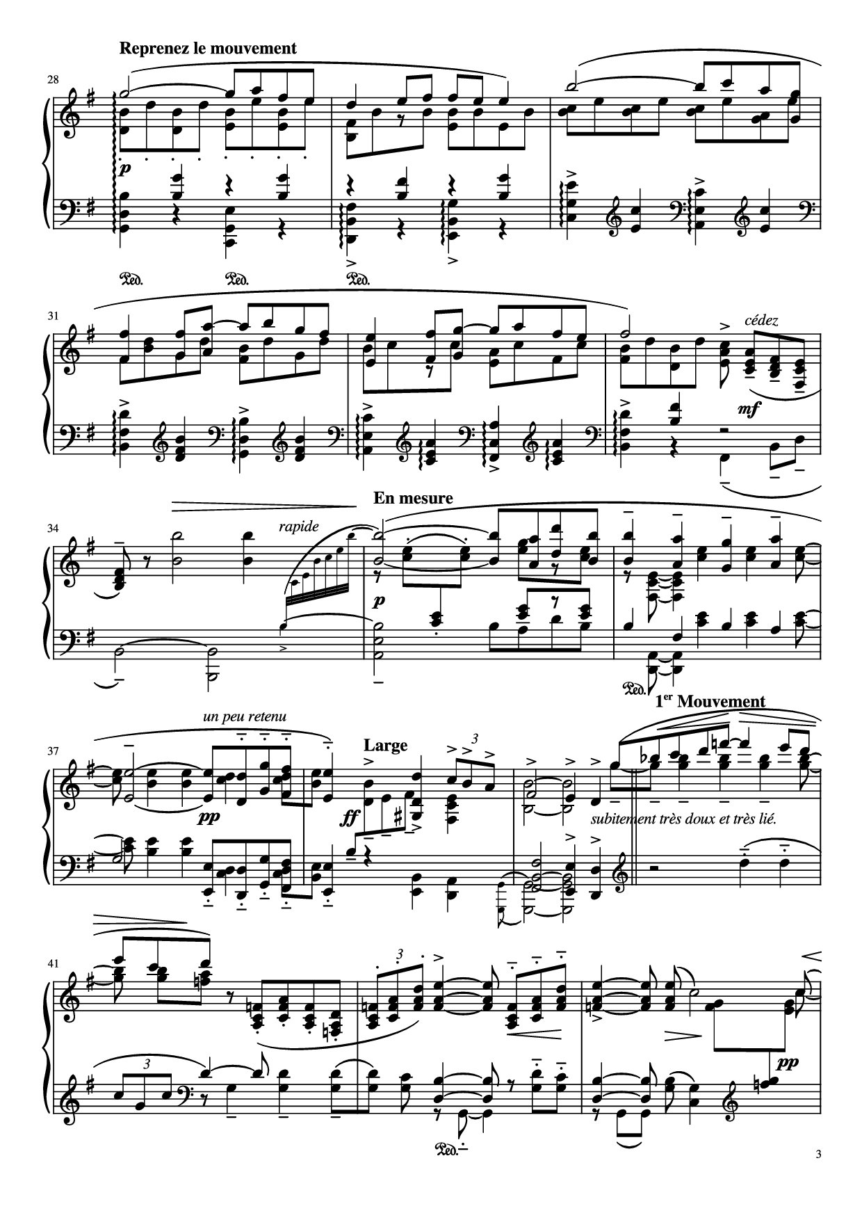Page 3 of Sheet music PDF Piano PAVANE Piano - Maurice Ravel