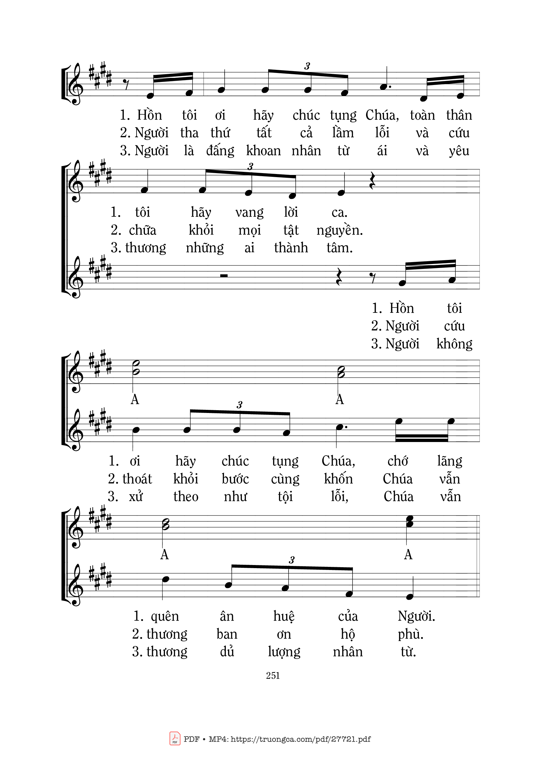 Page 2 of Sheet music PDF Tình Chúa Yêu Thương - Mi Trầm