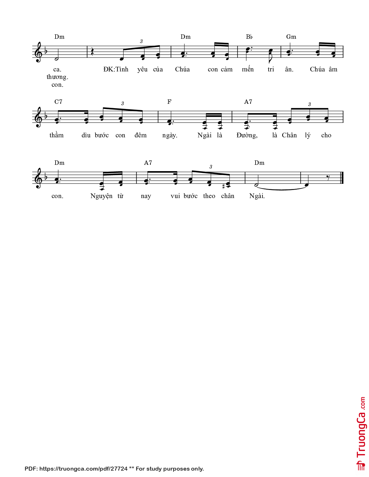 Page 2 of Sheet music PDF Chân lý đời con - Tuấn cường