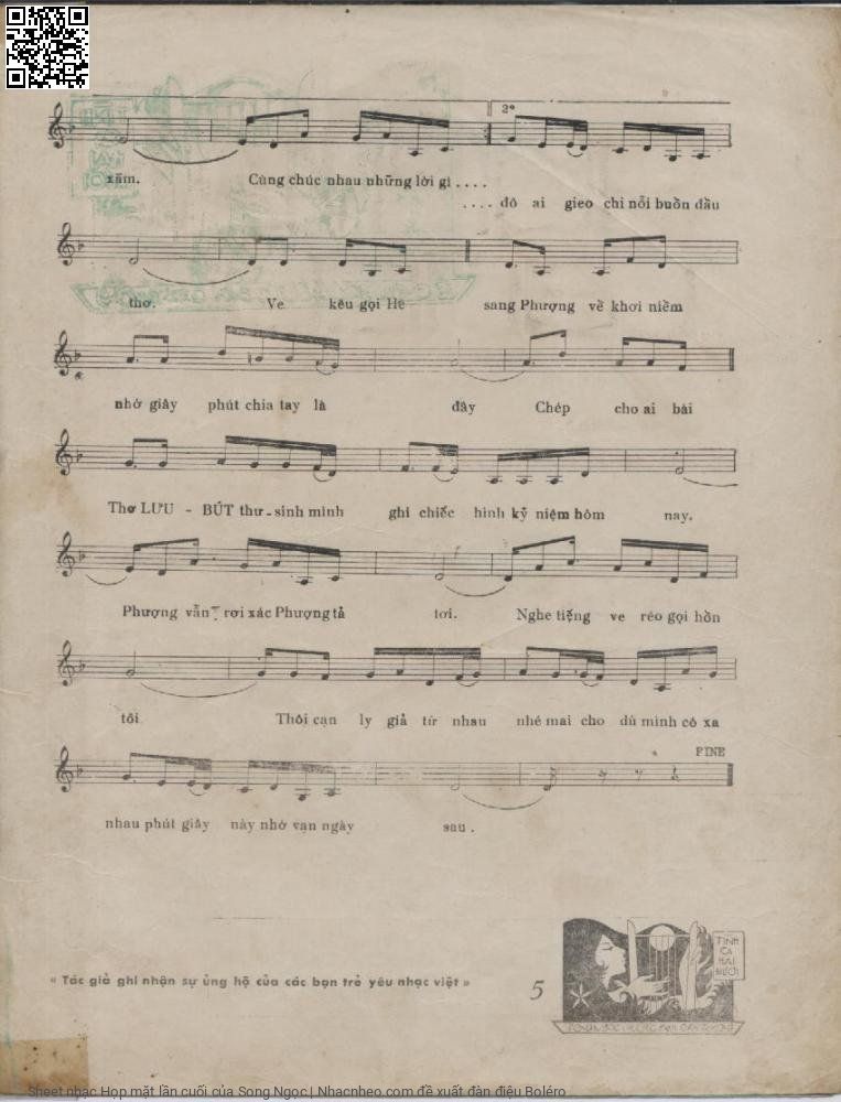 Page 3 of Sheet music PDF Họp mặt lần cuối - Song Ngọc