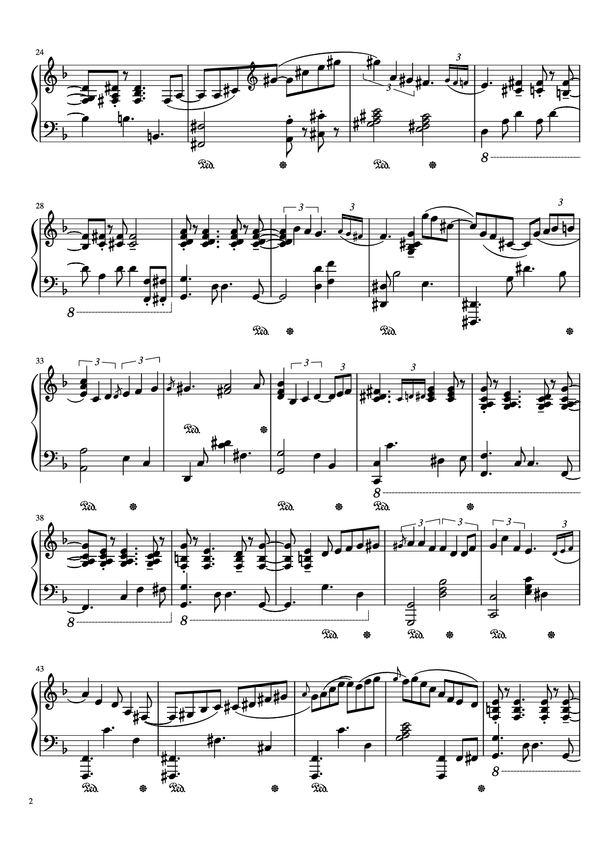 Page 2 of Sheet music PDF Piano The Girl From Ipanema Piano - Variant by : Wayne Wheeler